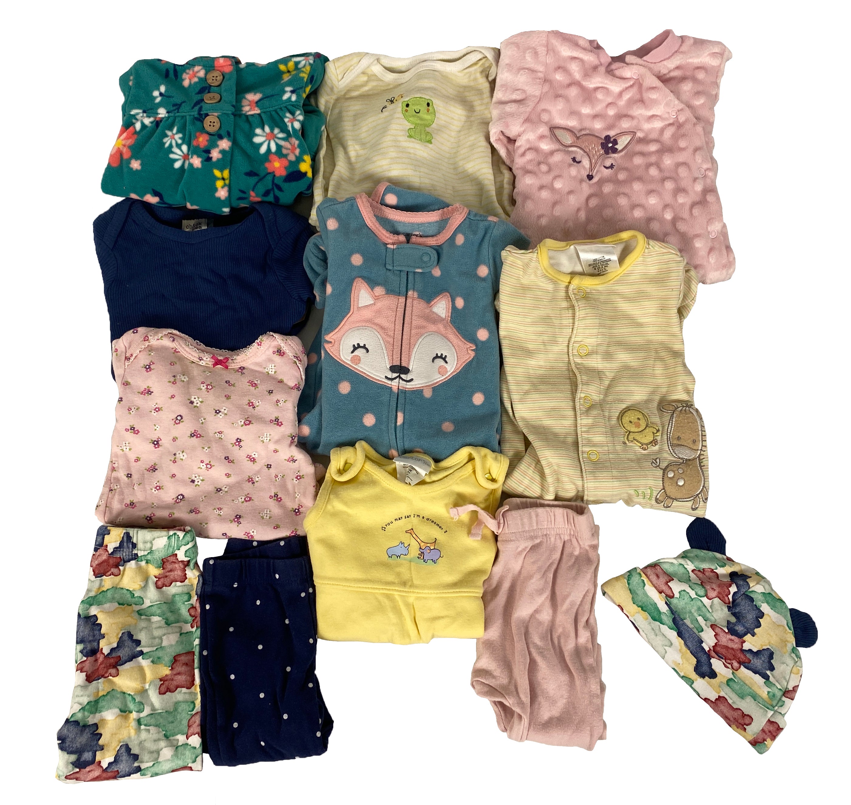 Woodland Creatures Baby Clothing Bundle Youth Size 0-3 Months