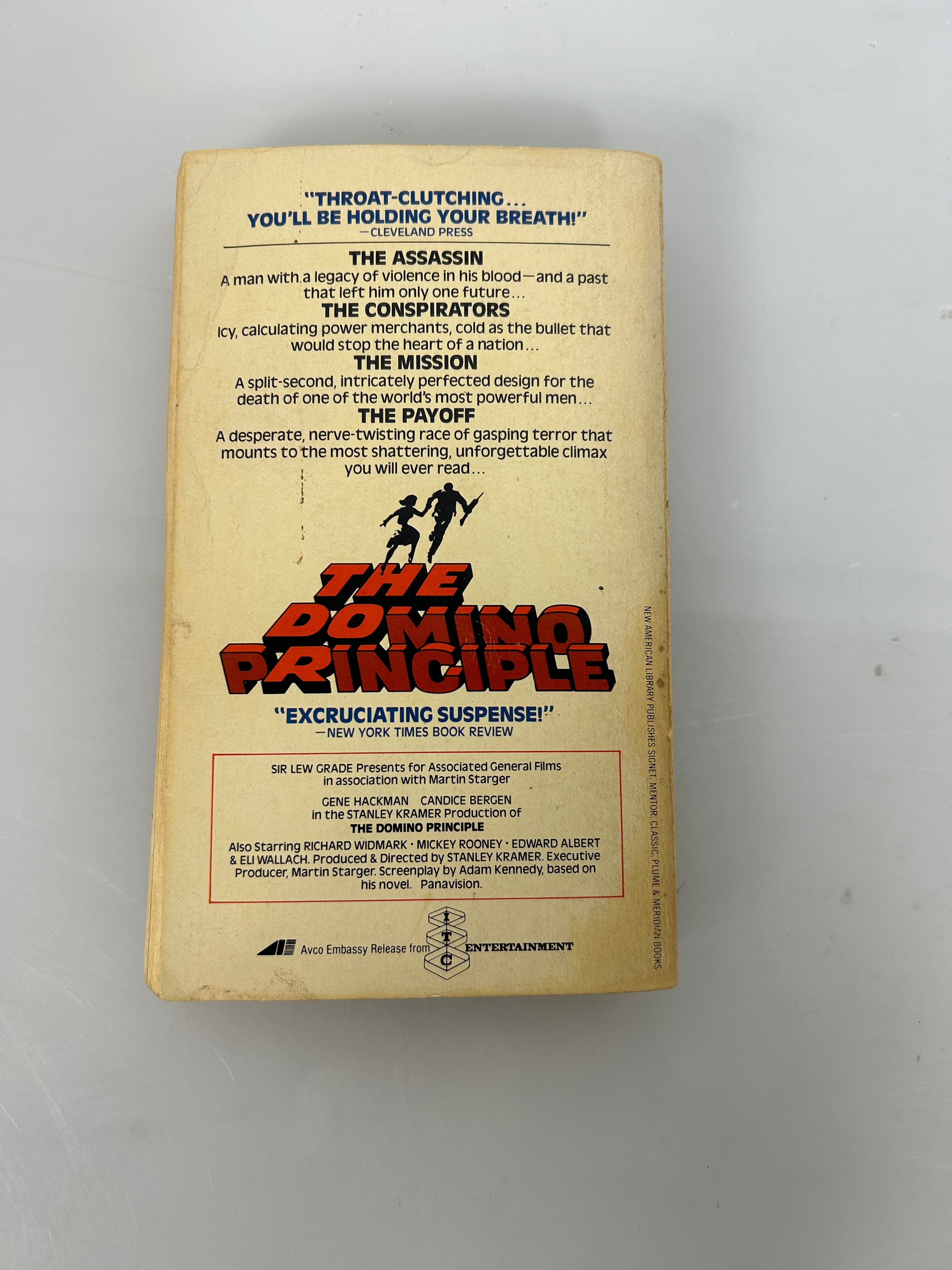 The Domino Principle by Adam Kennedy Signet J7389 Movie Tie-in 1976 SC