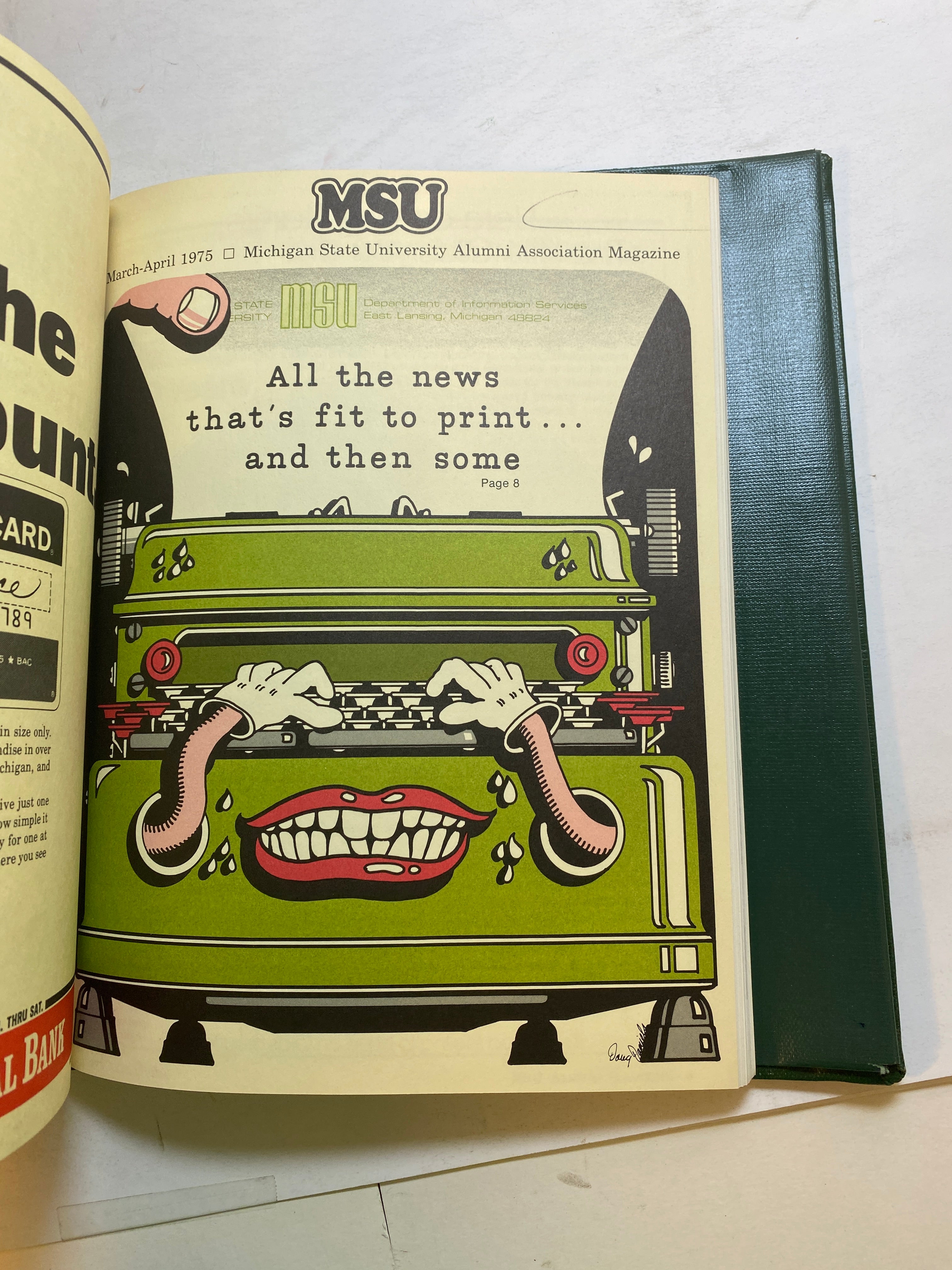 MSU Alumni Magazine Library Bound Complete Years 1970-1975