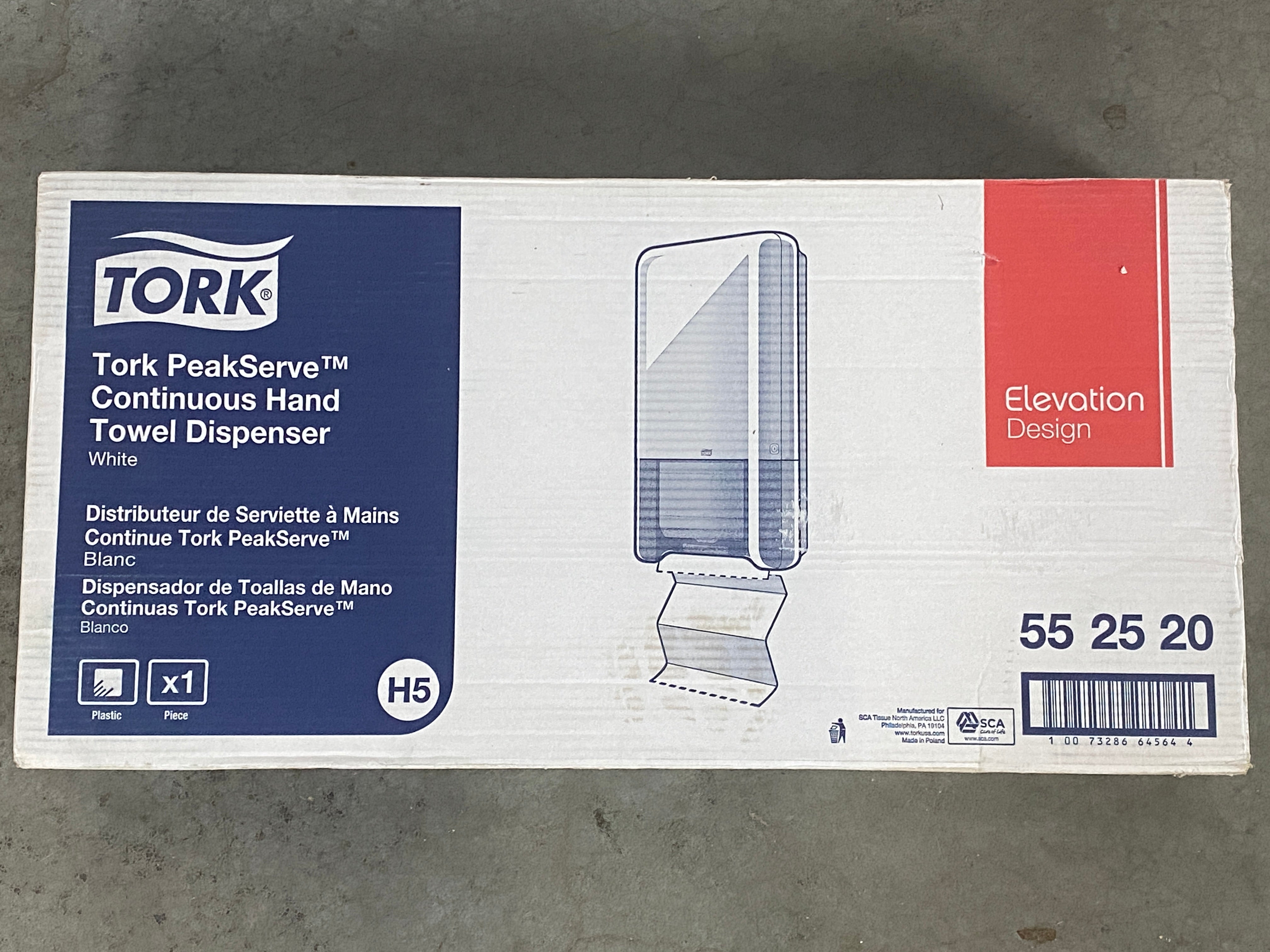 Tork PeakServe White Continuous Hand Towel Dispenser