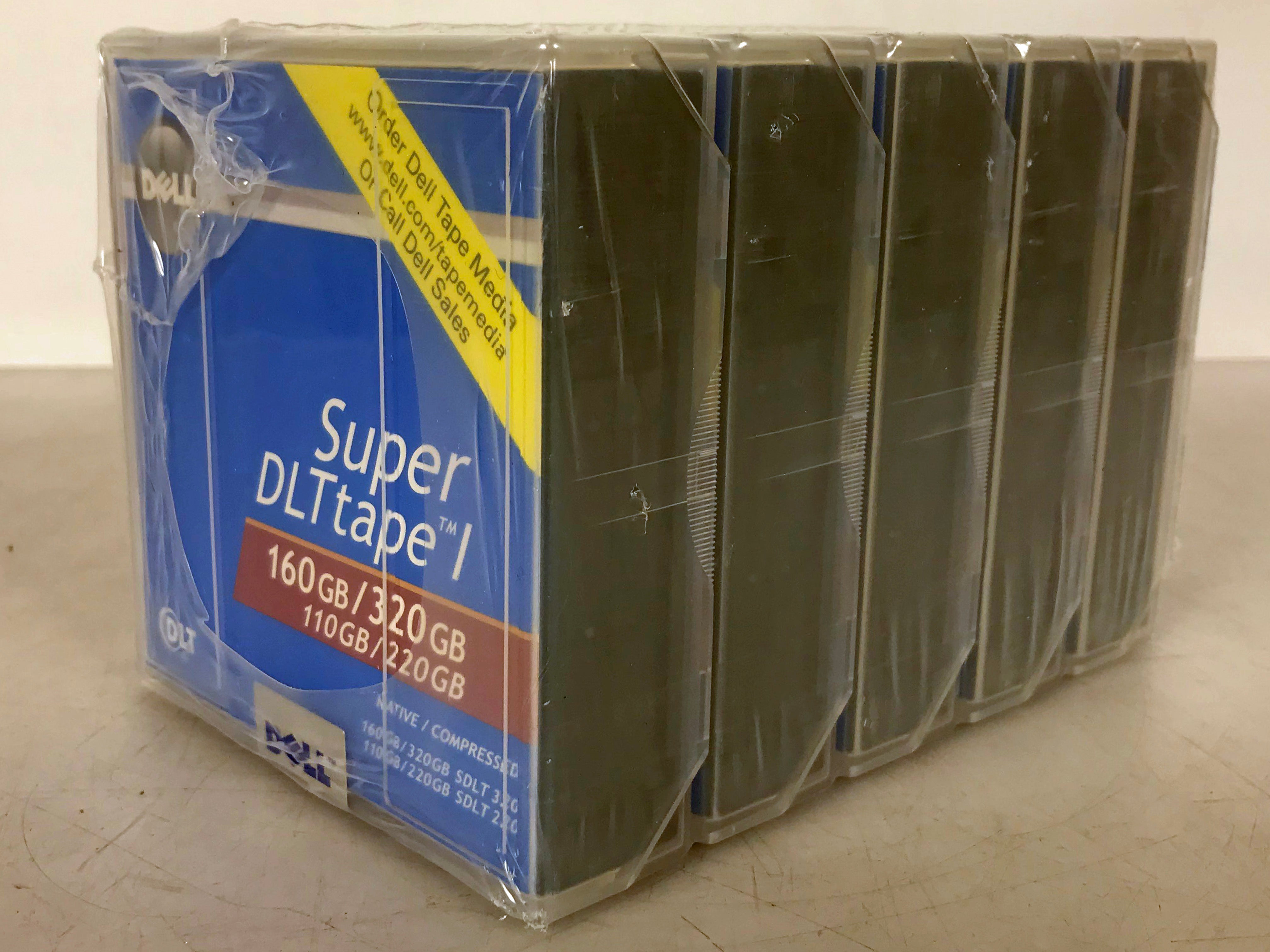 5-Pack Dell Super DLTtape I 160GB/320GB 9W085 Tape Cartridges