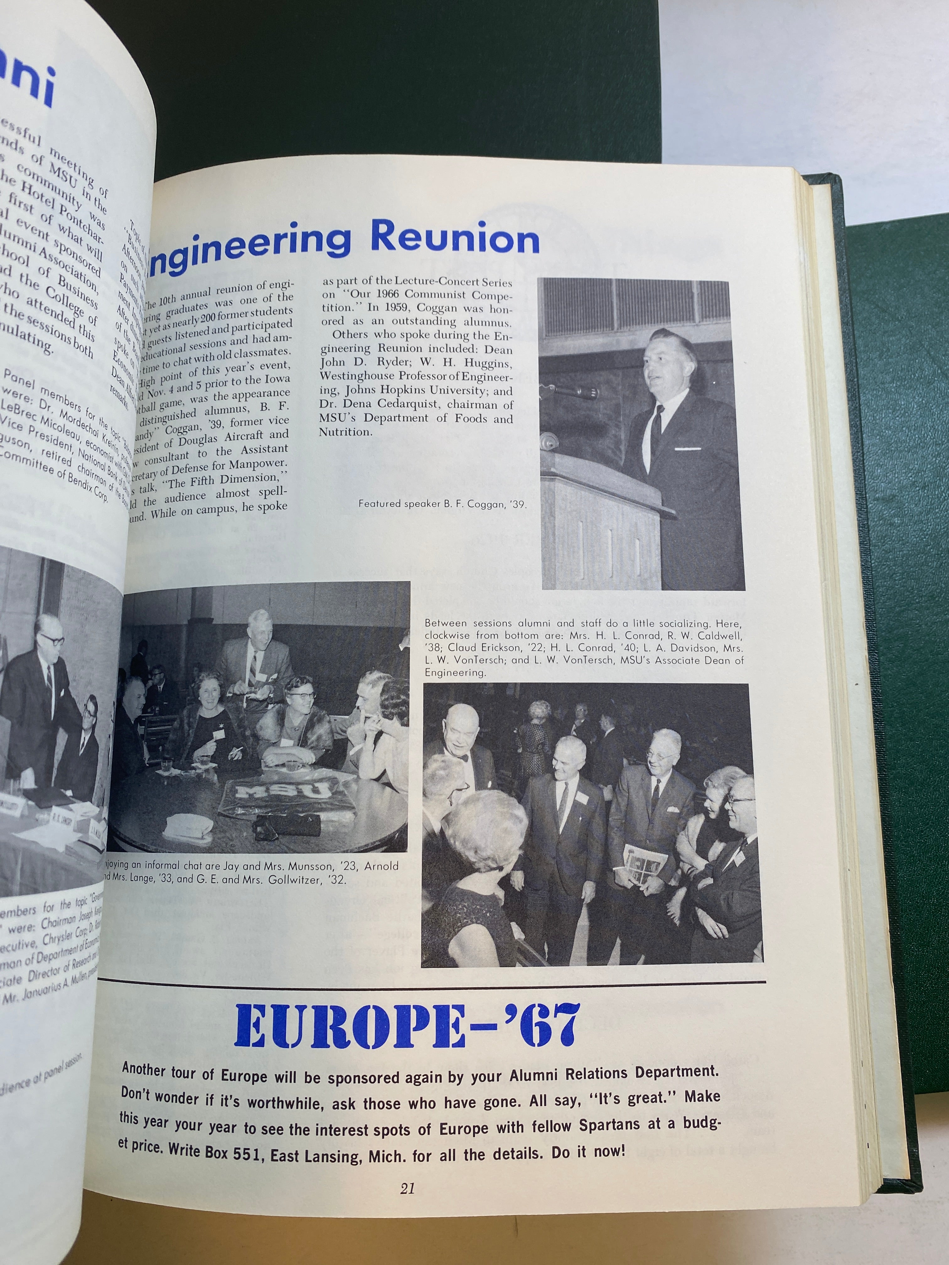 MSU Alumni Magazine Library Bound Complete Years 1965-1970