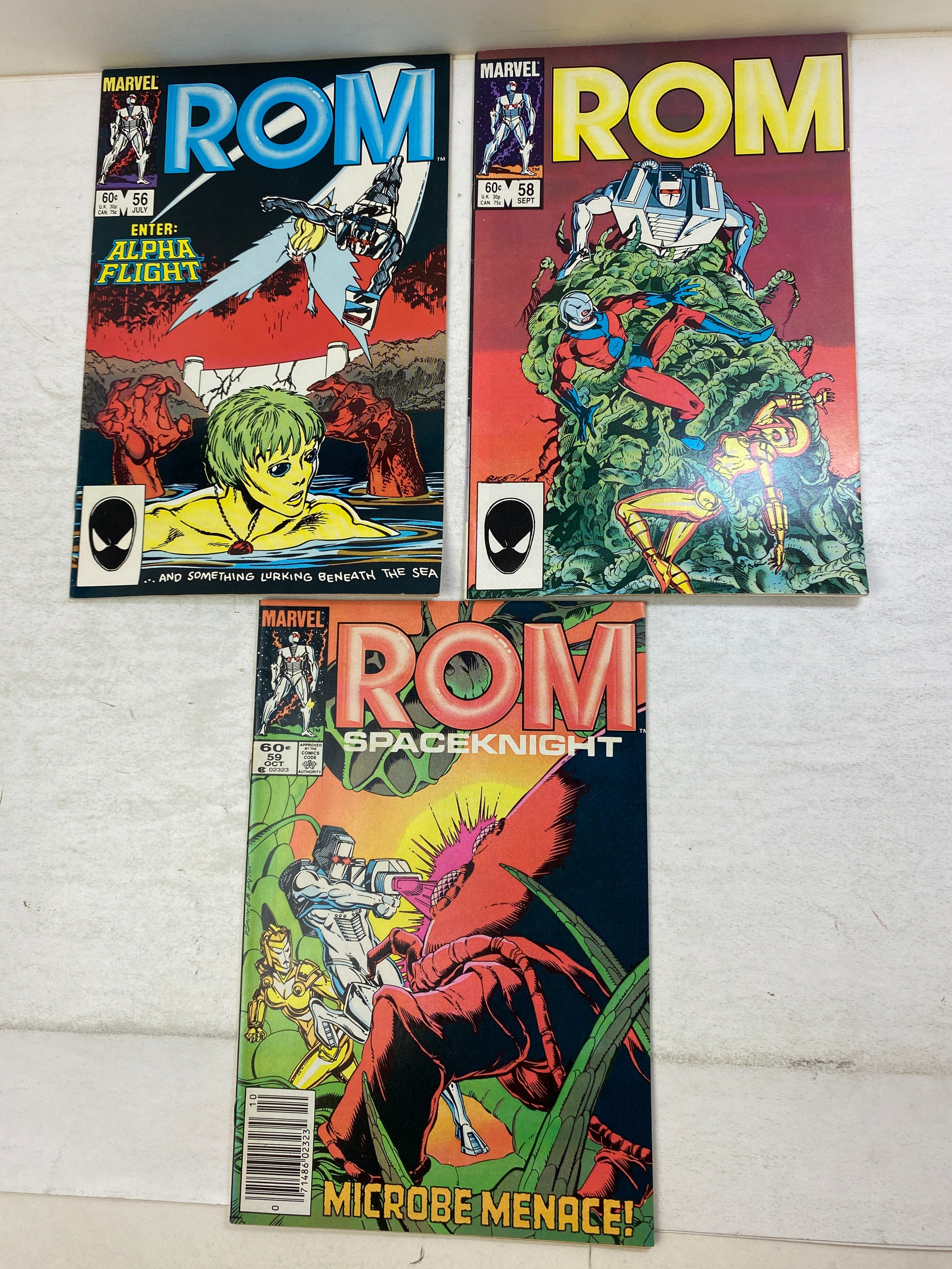 Lot of 9 Rom Spaceknight Marvel Comics 1984