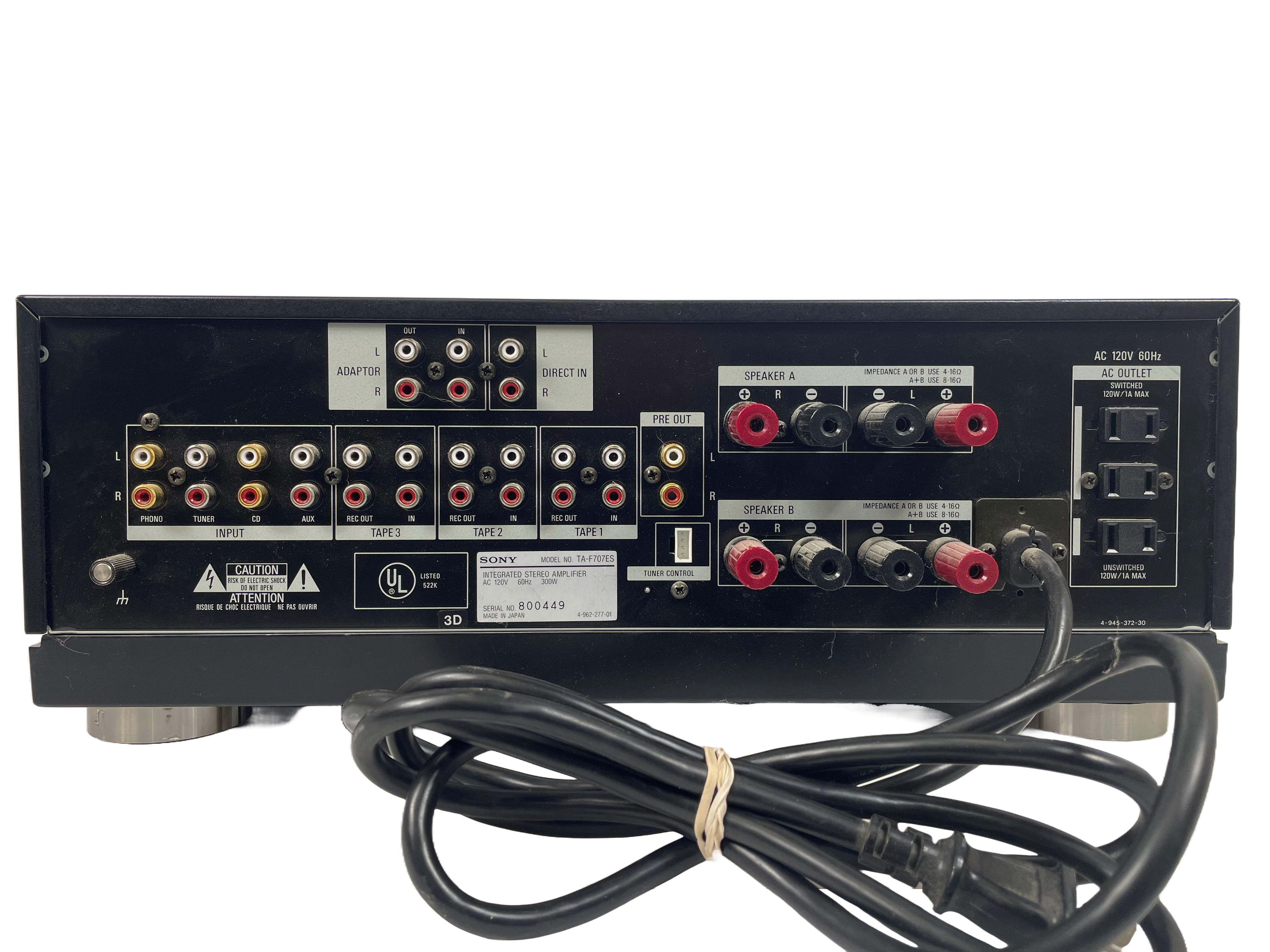 Sony Integrated Stereo Amplifier TA-F707ES