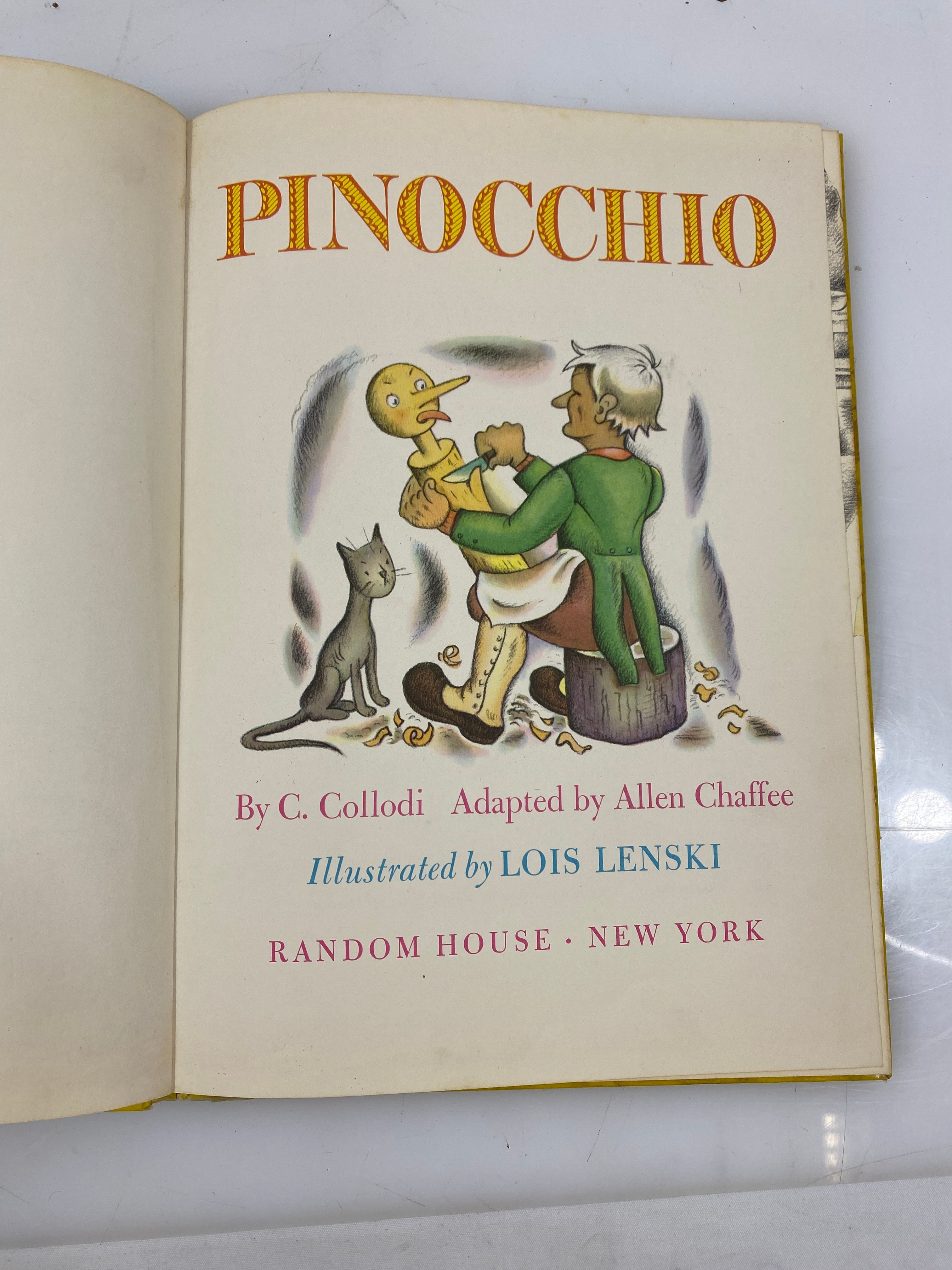 Pinocchio Carlo Collodi/Allen Chaffee Random House 1946 HC