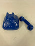 Vintage 1985 OCI Omnibus Blue Ceramic Rotary Telephone Coin Bank