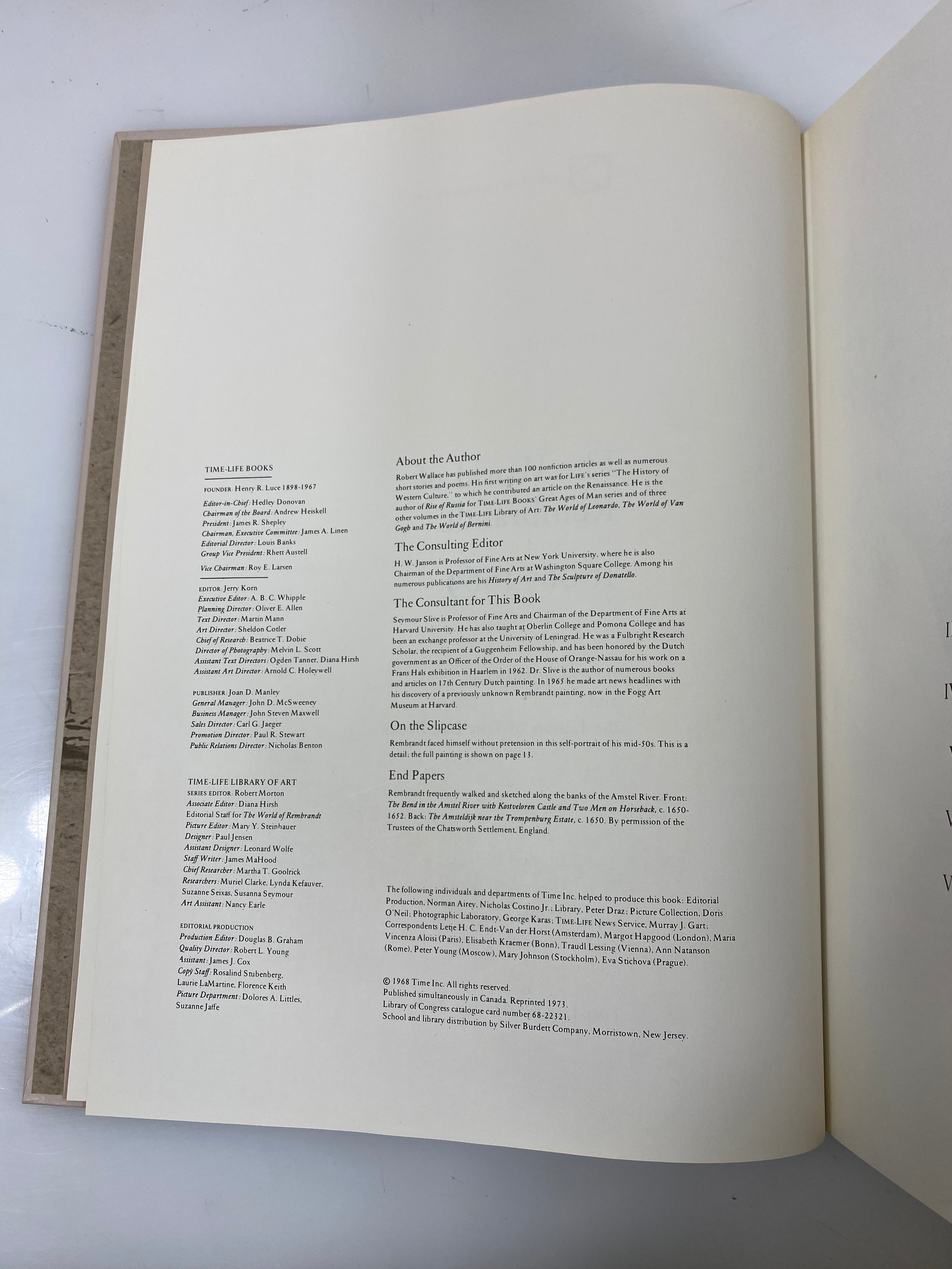 The World of Rembrandt Time-Life Books 1973 HC Slipcase