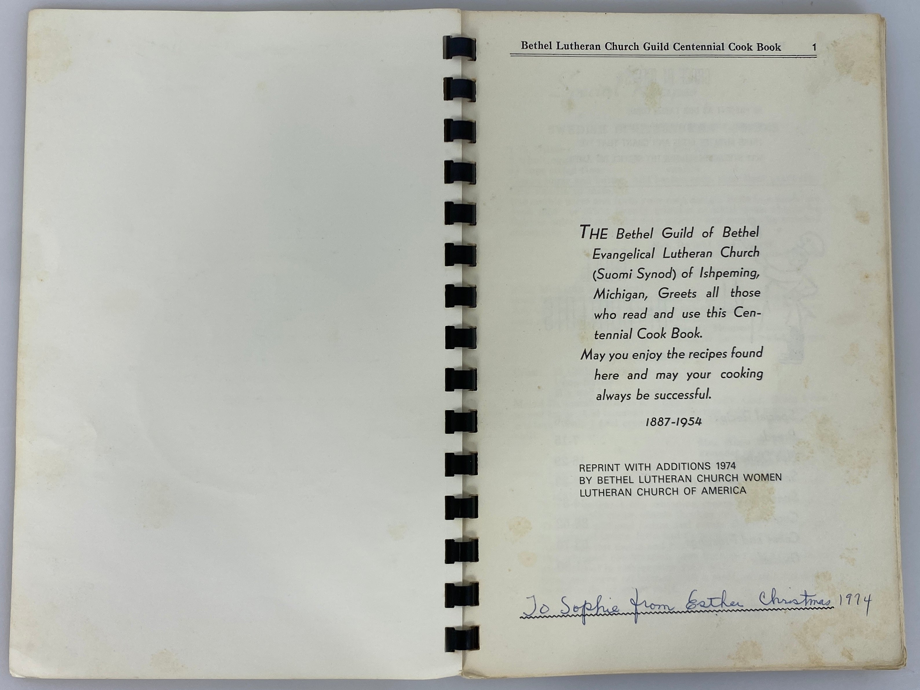 3 Spiral Church Fundraiser Cookbooks: Ishpeming & Crystal Falls MI/Barrington IL