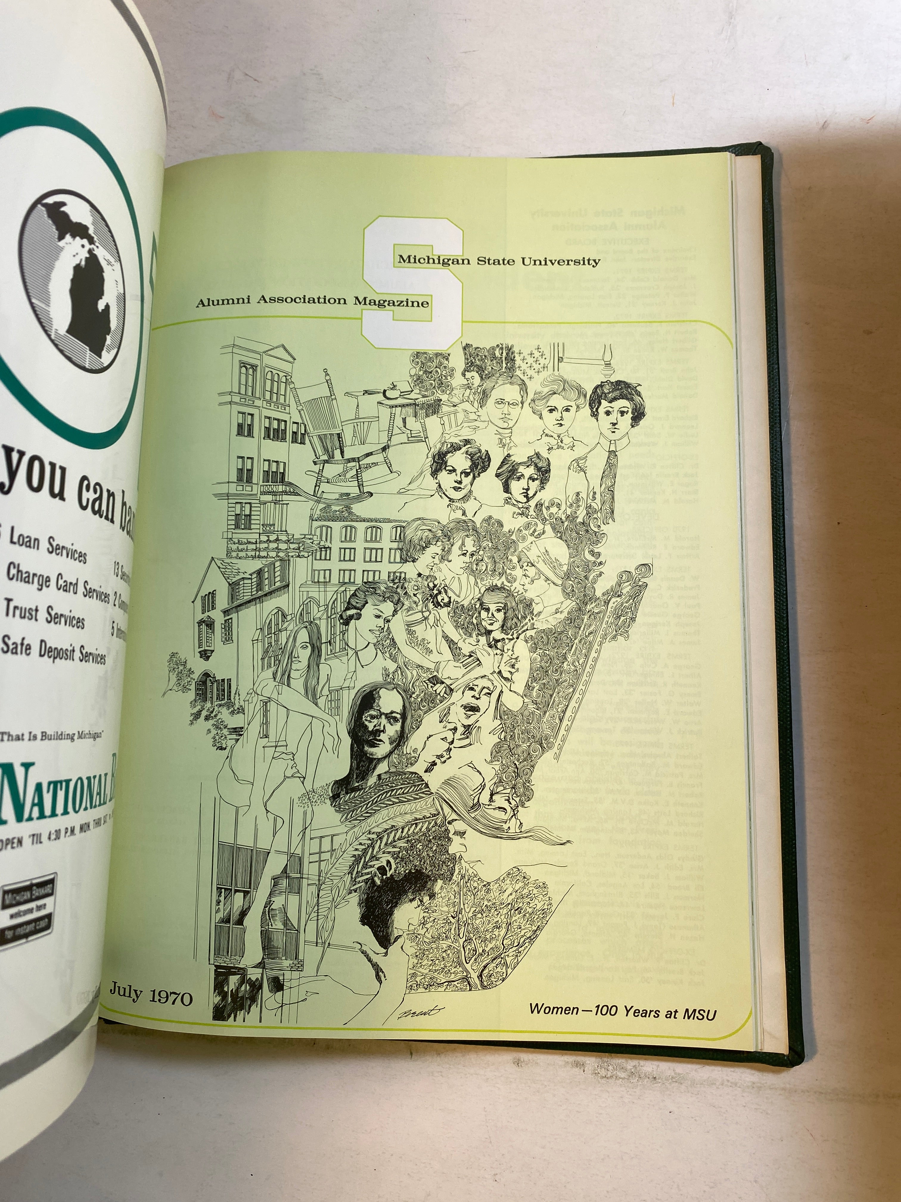 MSU Alumni Magazine Library Bound Complete Years 1965-1970