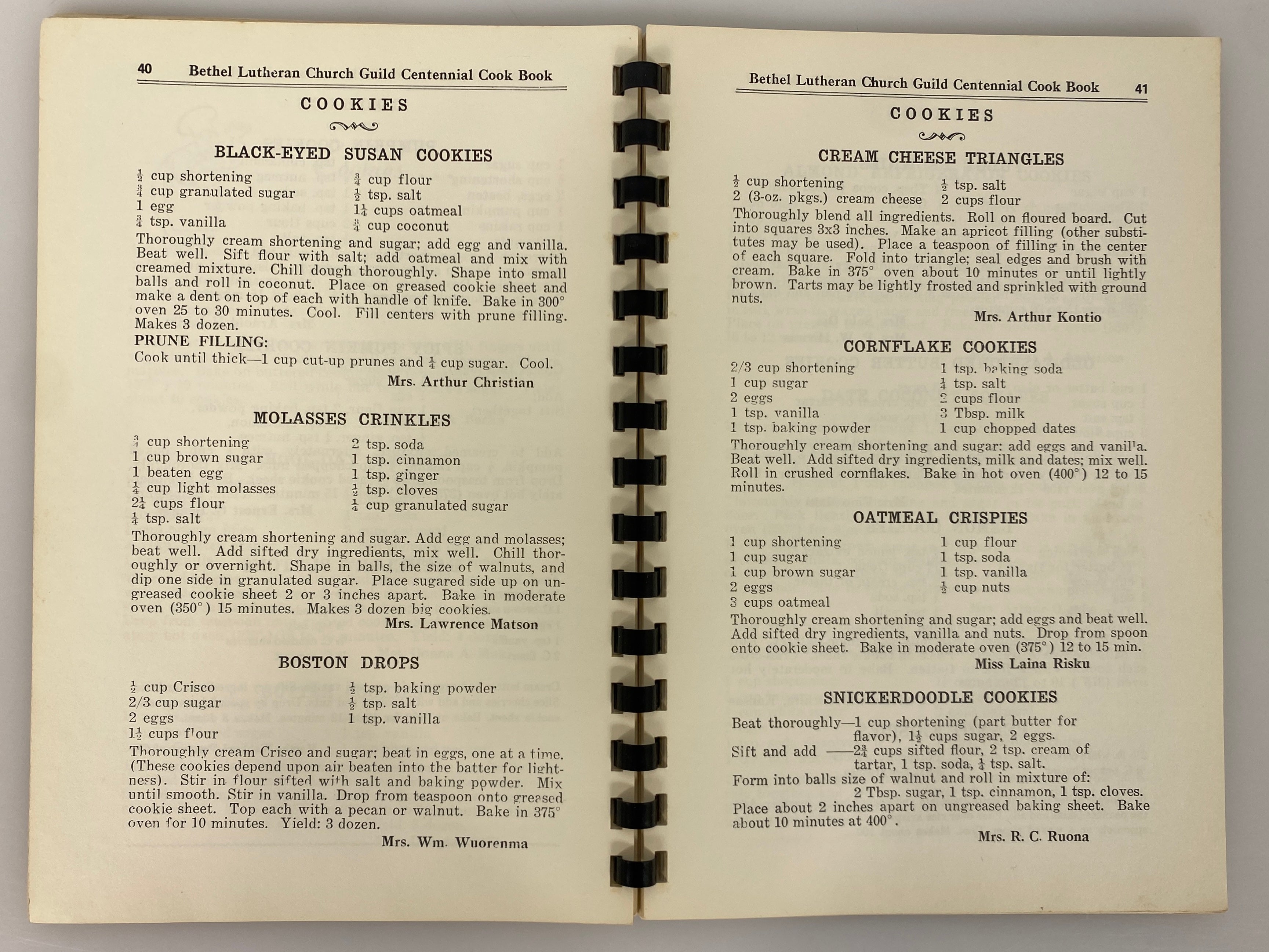3 Spiral Church Fundraiser Cookbooks: Ishpeming & Crystal Falls MI/Barrington IL