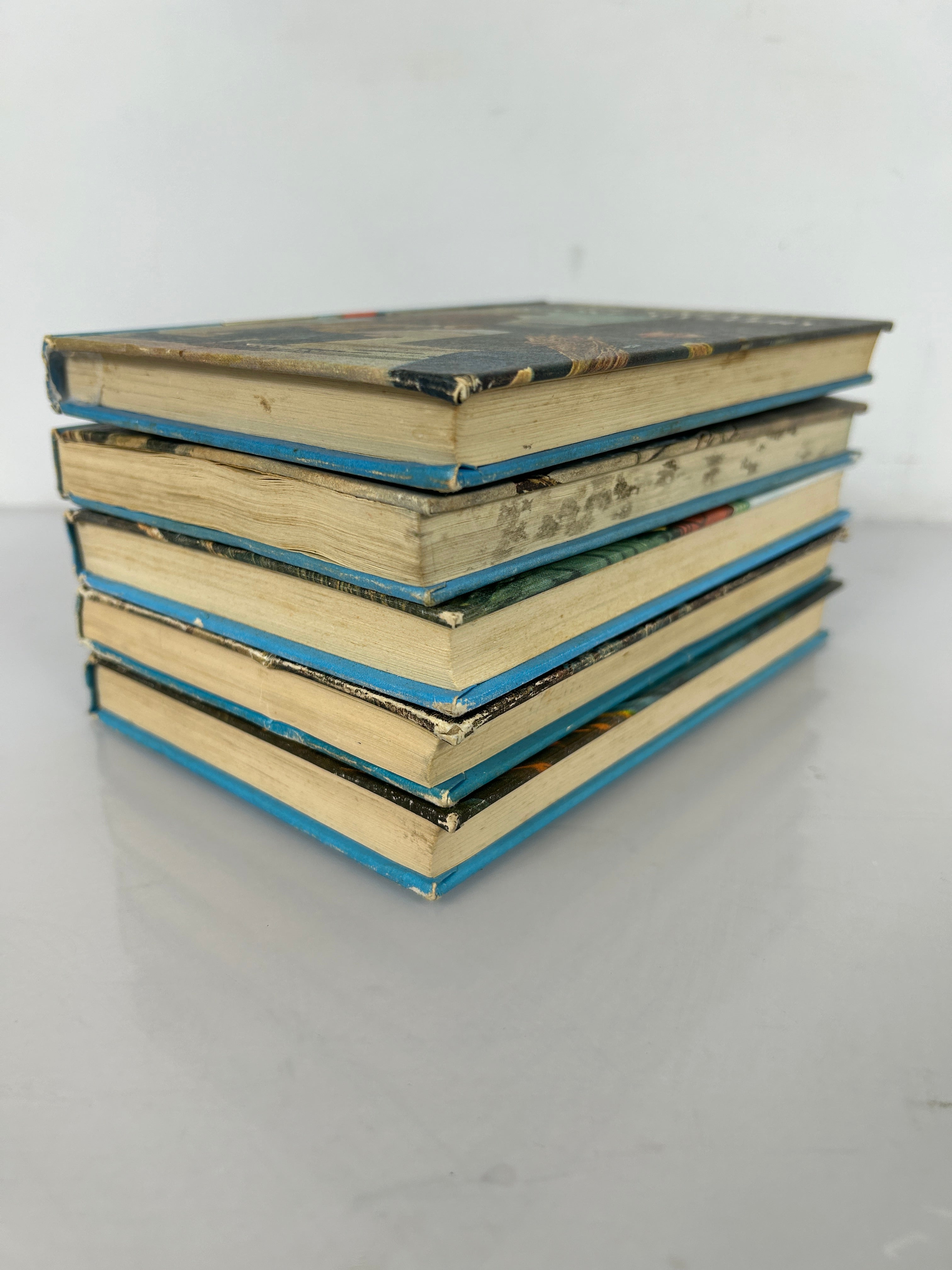 Lot of 5 Hardy Boys Hardcover Mystery Books 5- 9 Vintage Matte Picture Cover