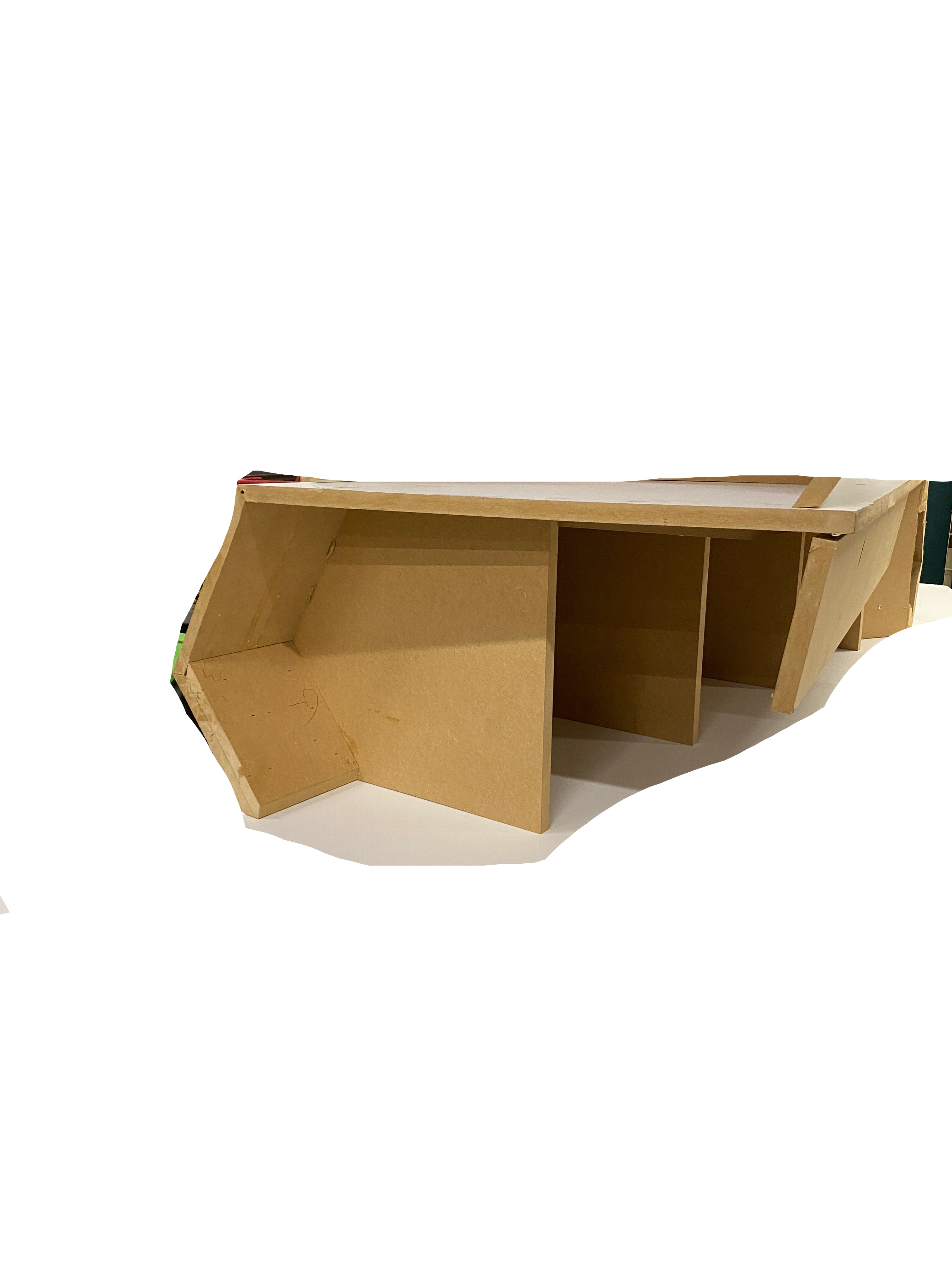 Lot of 2 Large Wooden Decorative Shelving #2