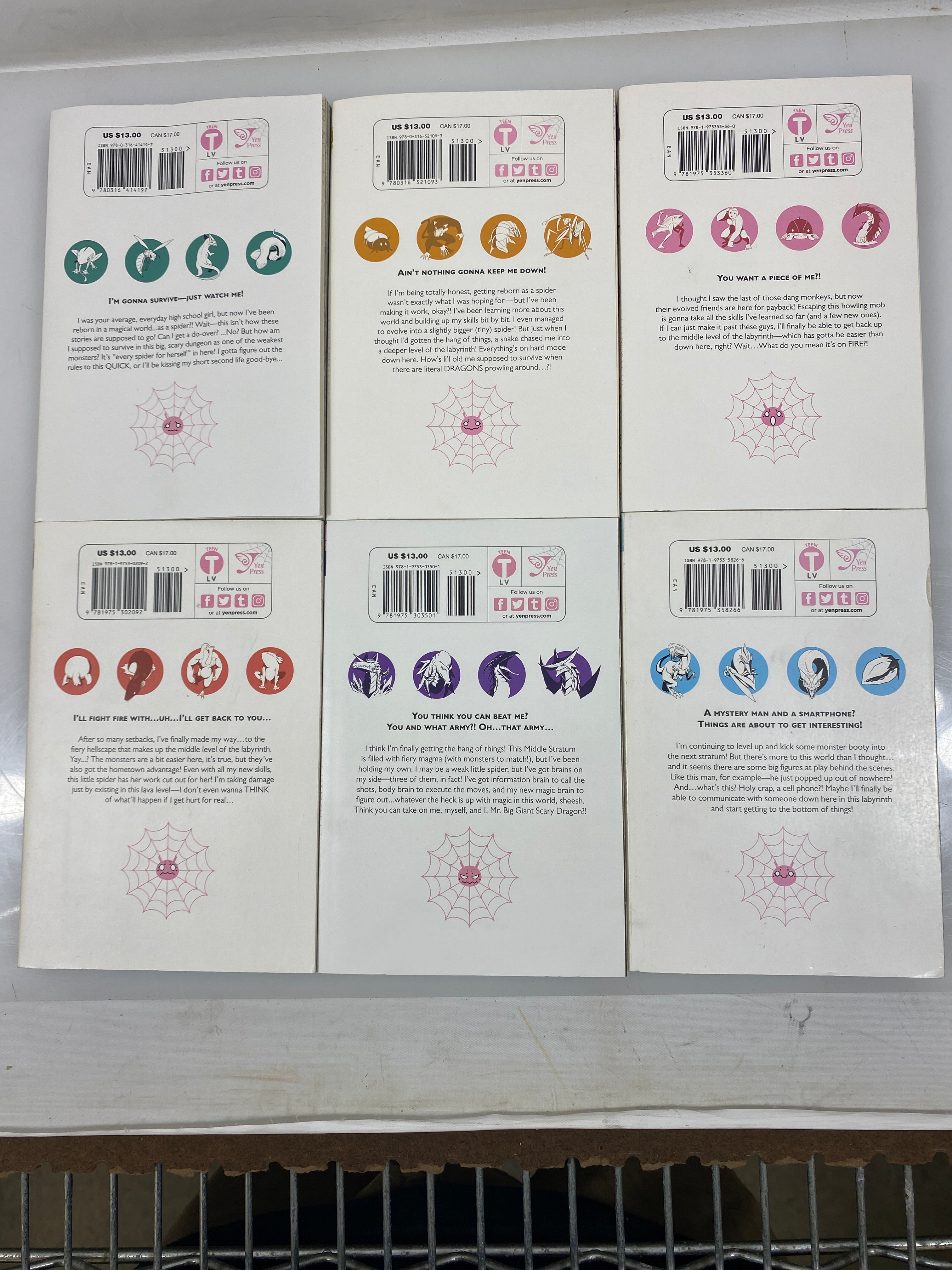 Lot of 6 So I'm a Spider So What? Manga vol 1,2,3,4,5,6  2017-2019 SC