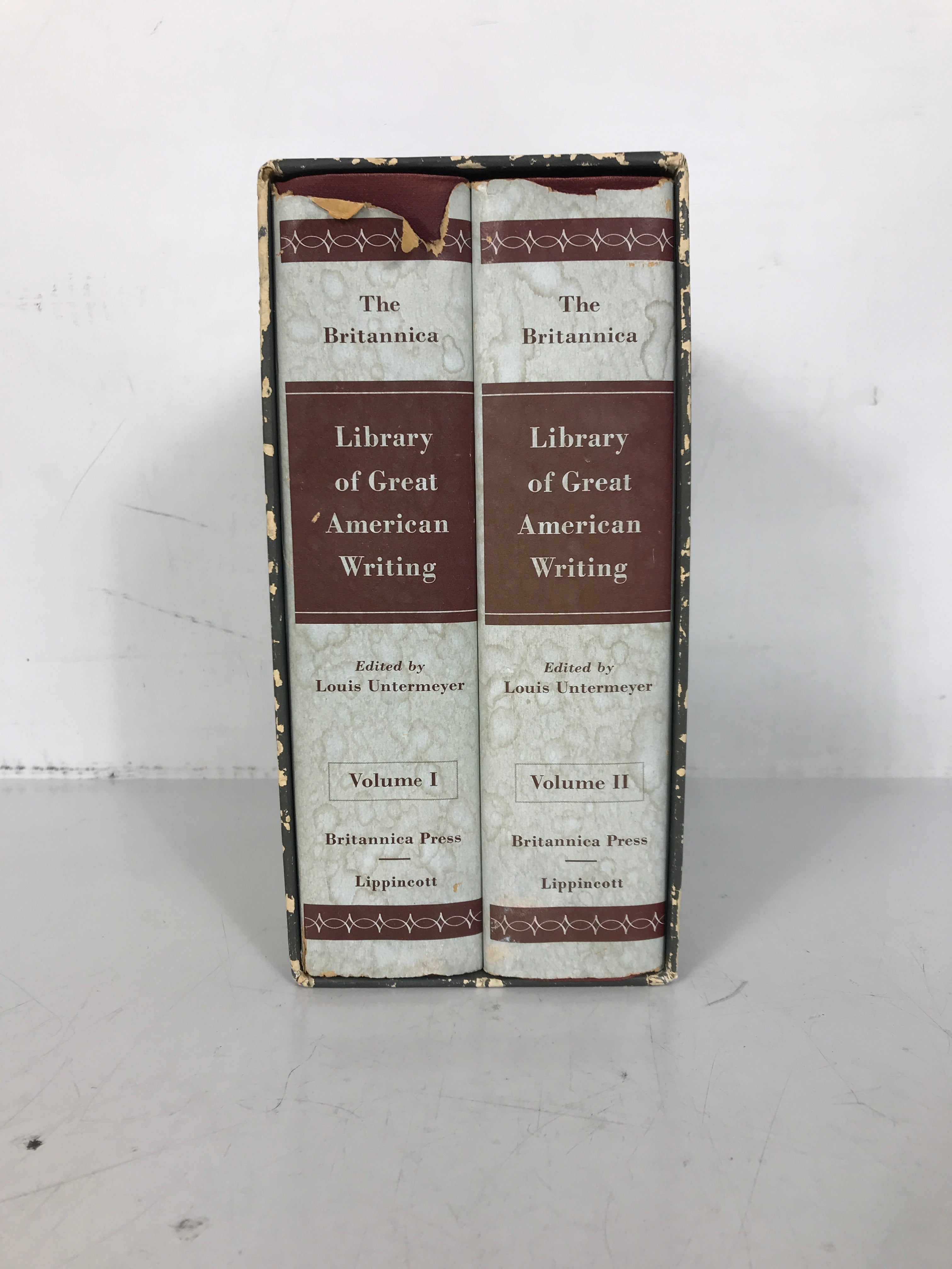 2 Vols: The Britannica Library of Great American Writing 1960 HC DJ in Slipcase