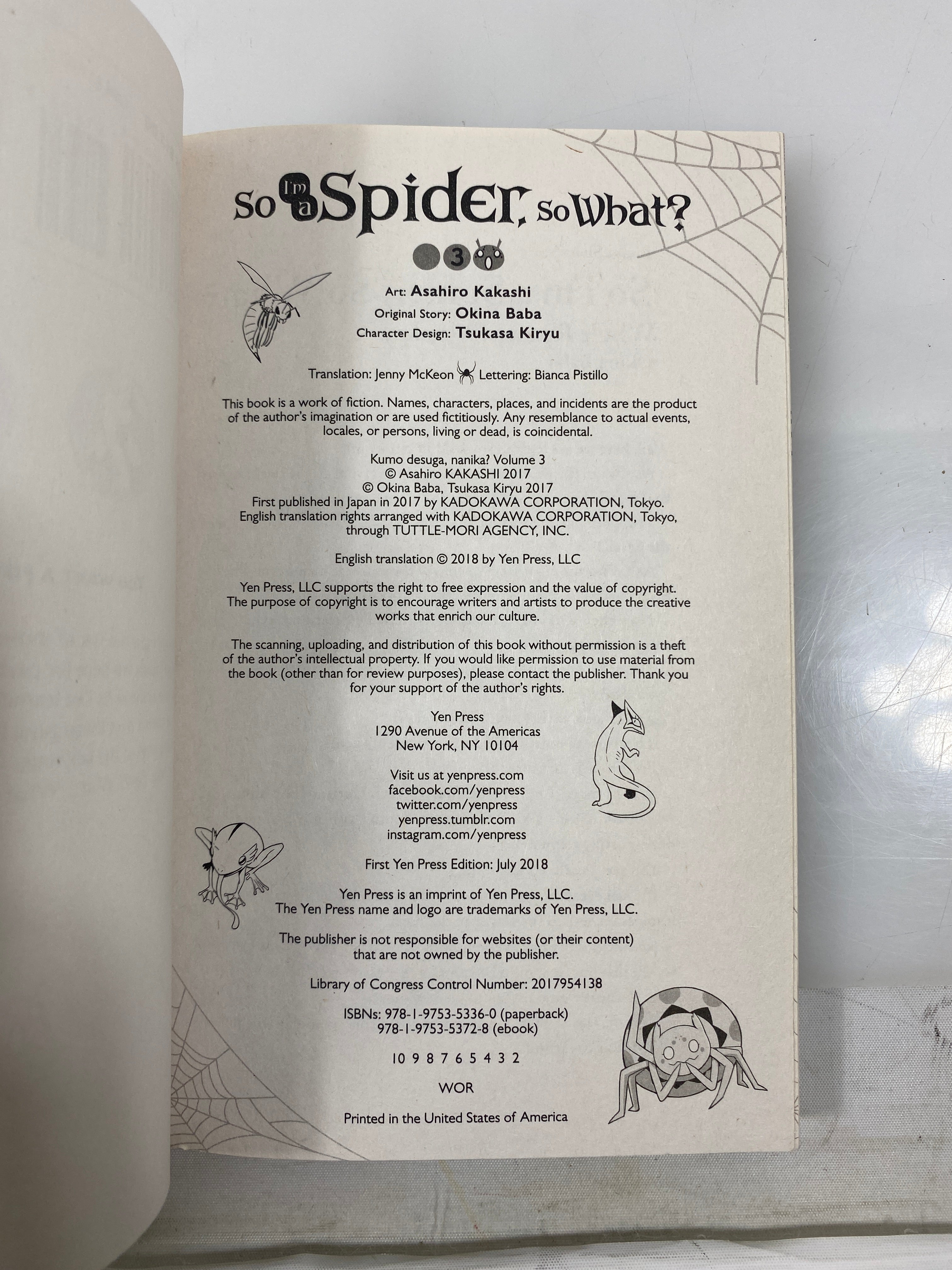 Lot of 6 So I'm a Spider So What? Manga vol 1,2,3,4,5,6  2017-2019 SC