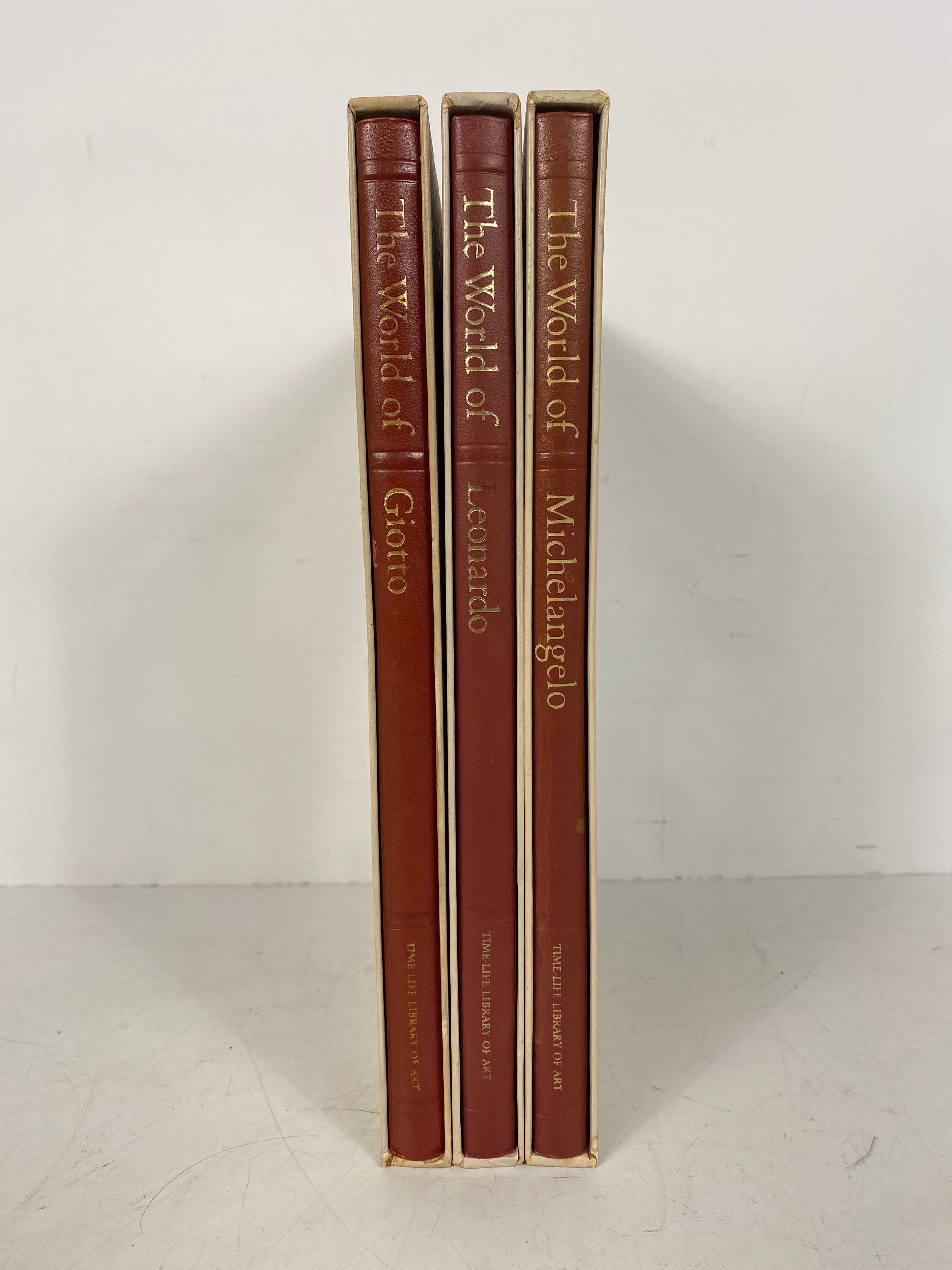 3 Vols: The World of Michelangelo/Leonardo/Giotto Time Life w Slipcases