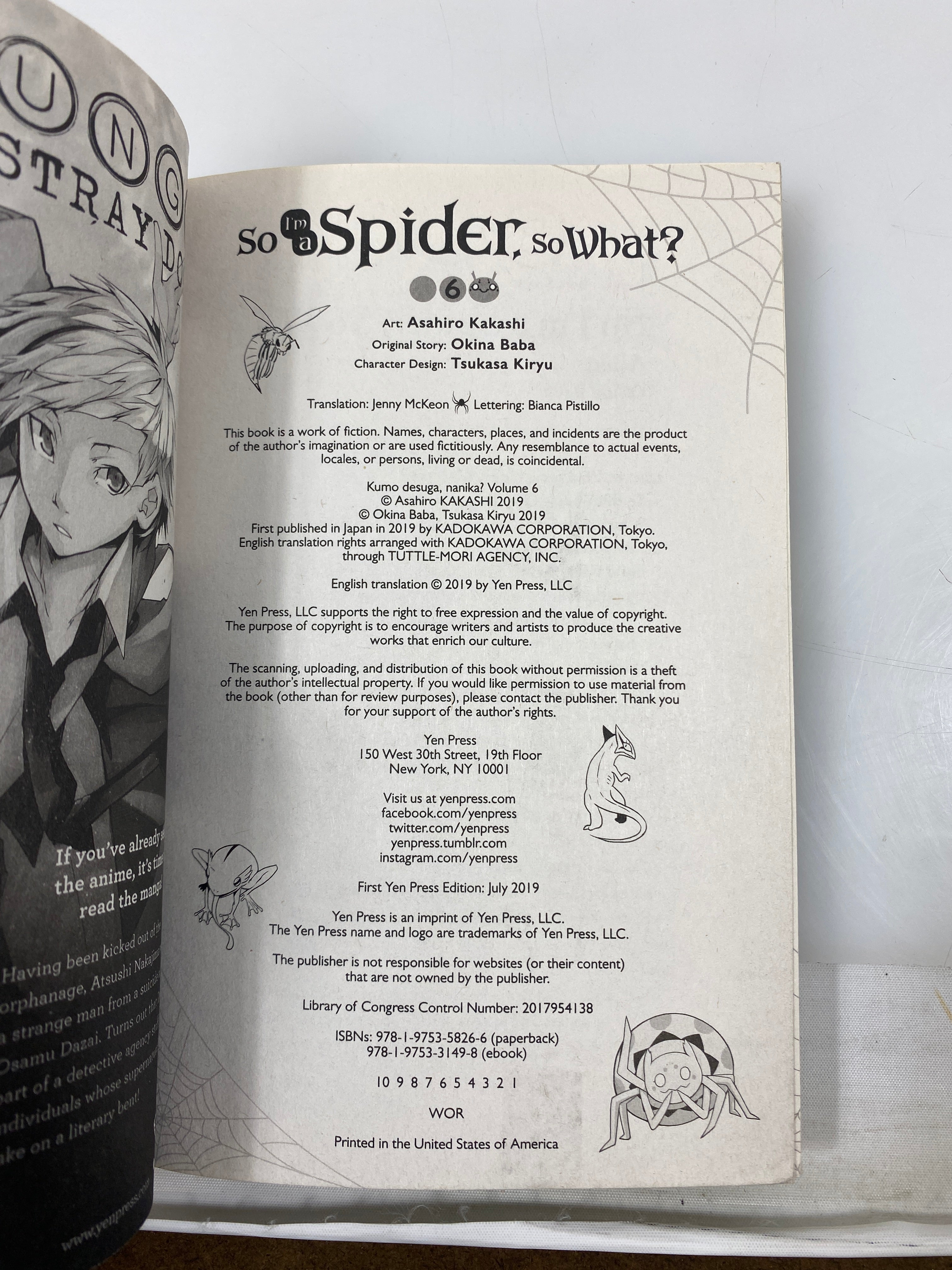 Lot of 6 So I'm a Spider So What? Manga vol 1,2,3,4,5,6  2017-2019 SC