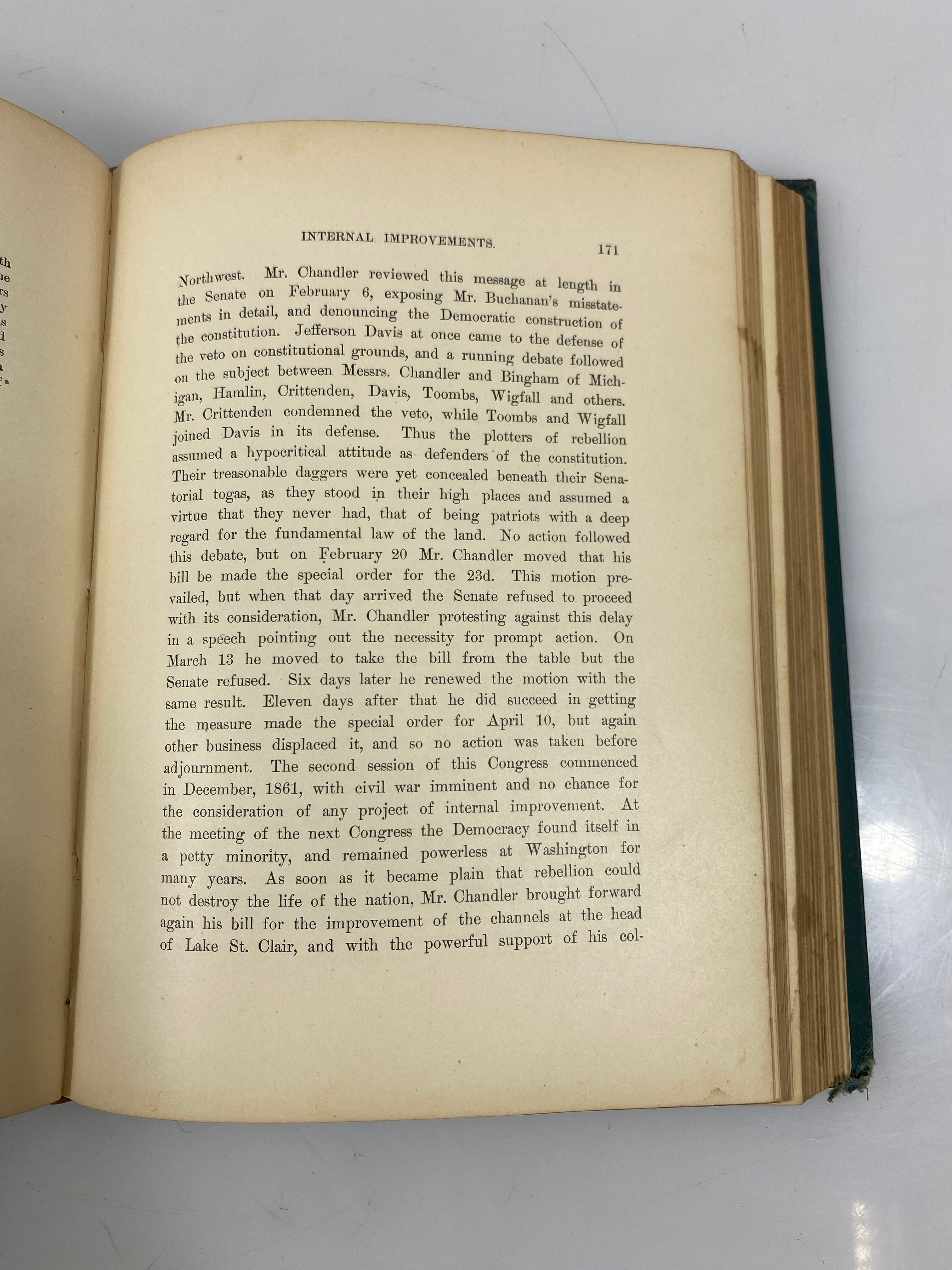 Life of Zachariah Chandler Post and Tribune Company 1880 HC