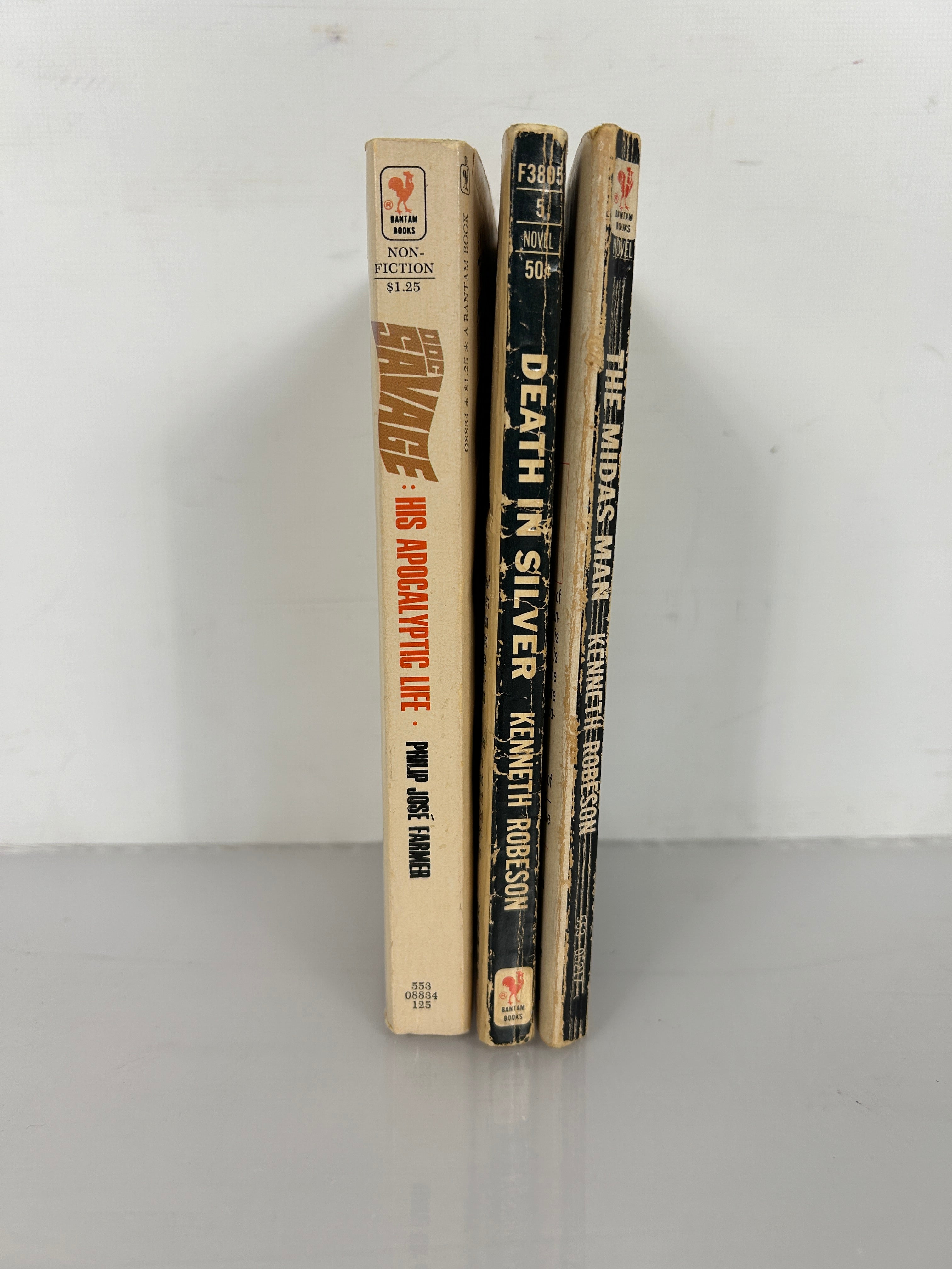Doc Savage Lot of 3: Apocalyptic Life, 25, 46 Philip Jose Farmer Bantam 1960s SC