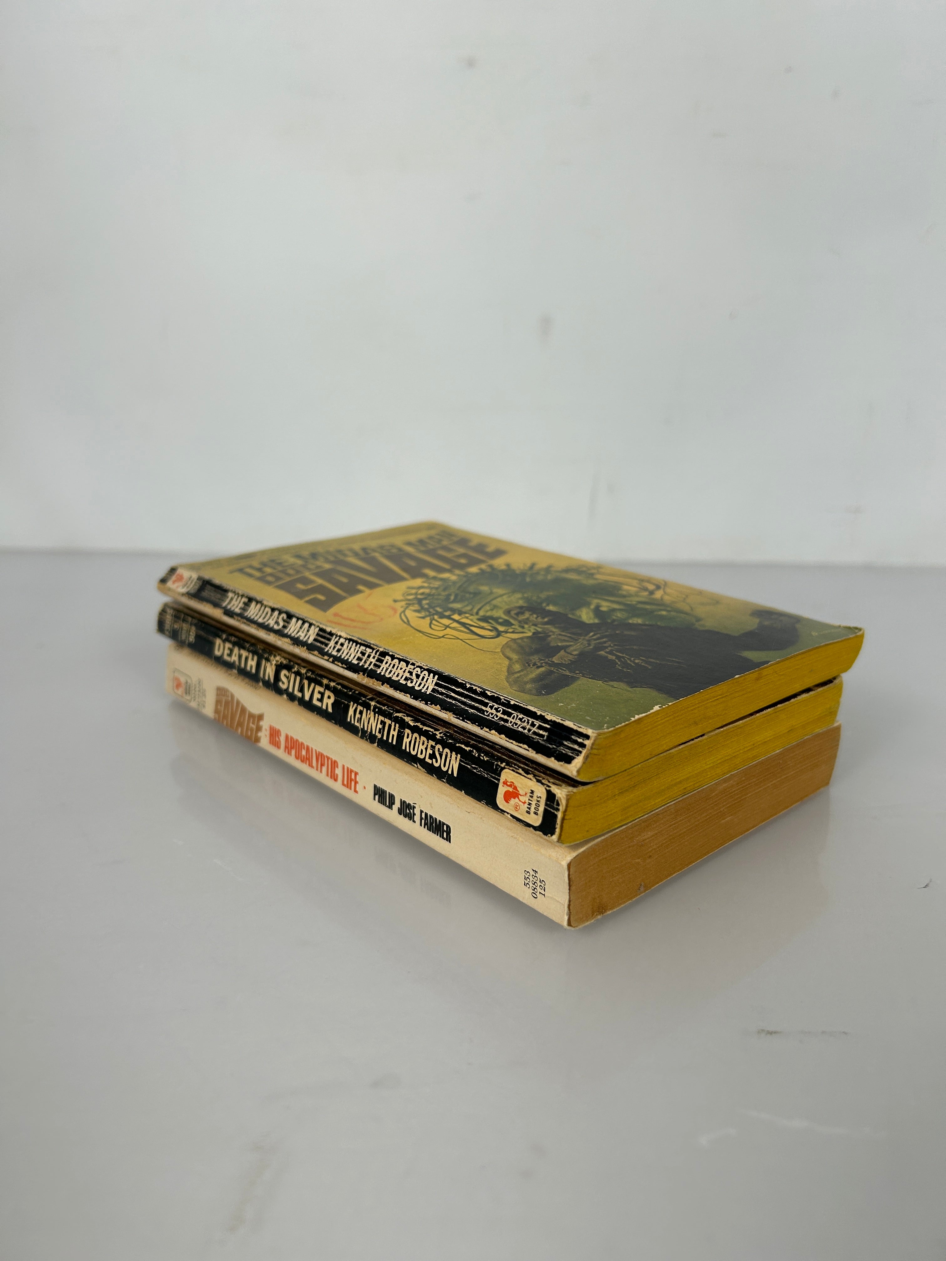 Doc Savage Lot of 3: Apocalyptic Life, 25, 46 Philip Jose Farmer Bantam 1960s SC