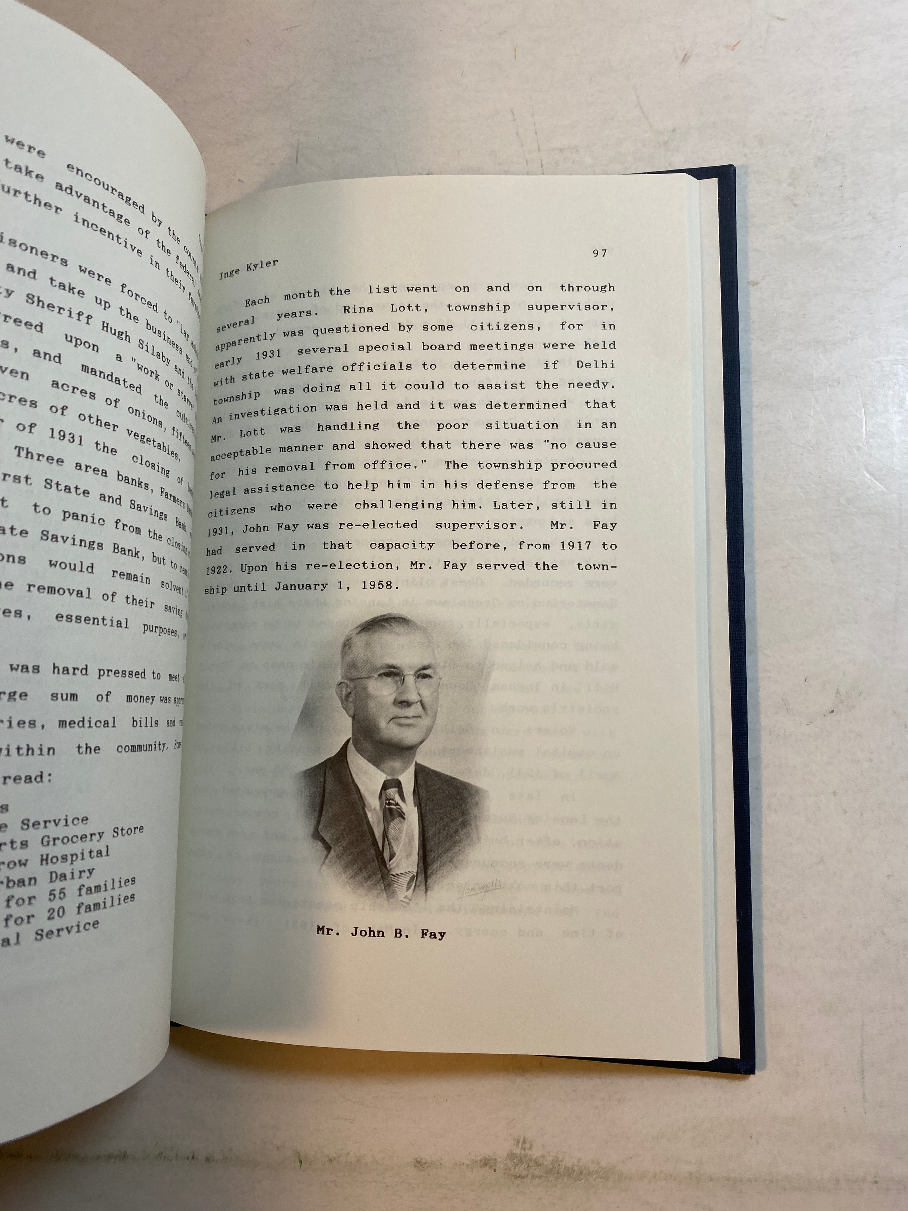 Michigan Delhi History Sesquicentennial 1987 HC