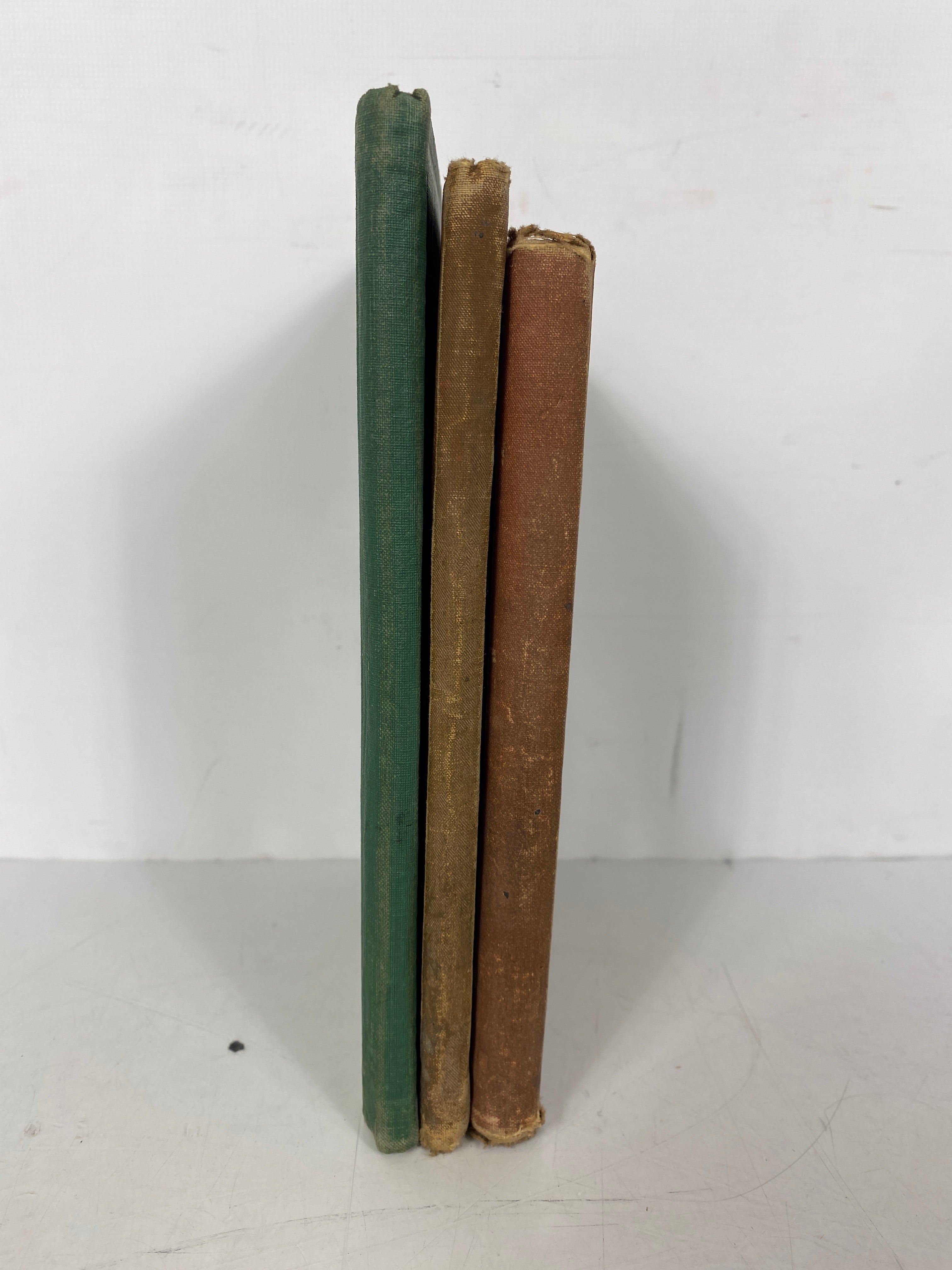 Lot of 3 Antique Textbooks: Spelling/Literature/Phonology 1881-1926 HC