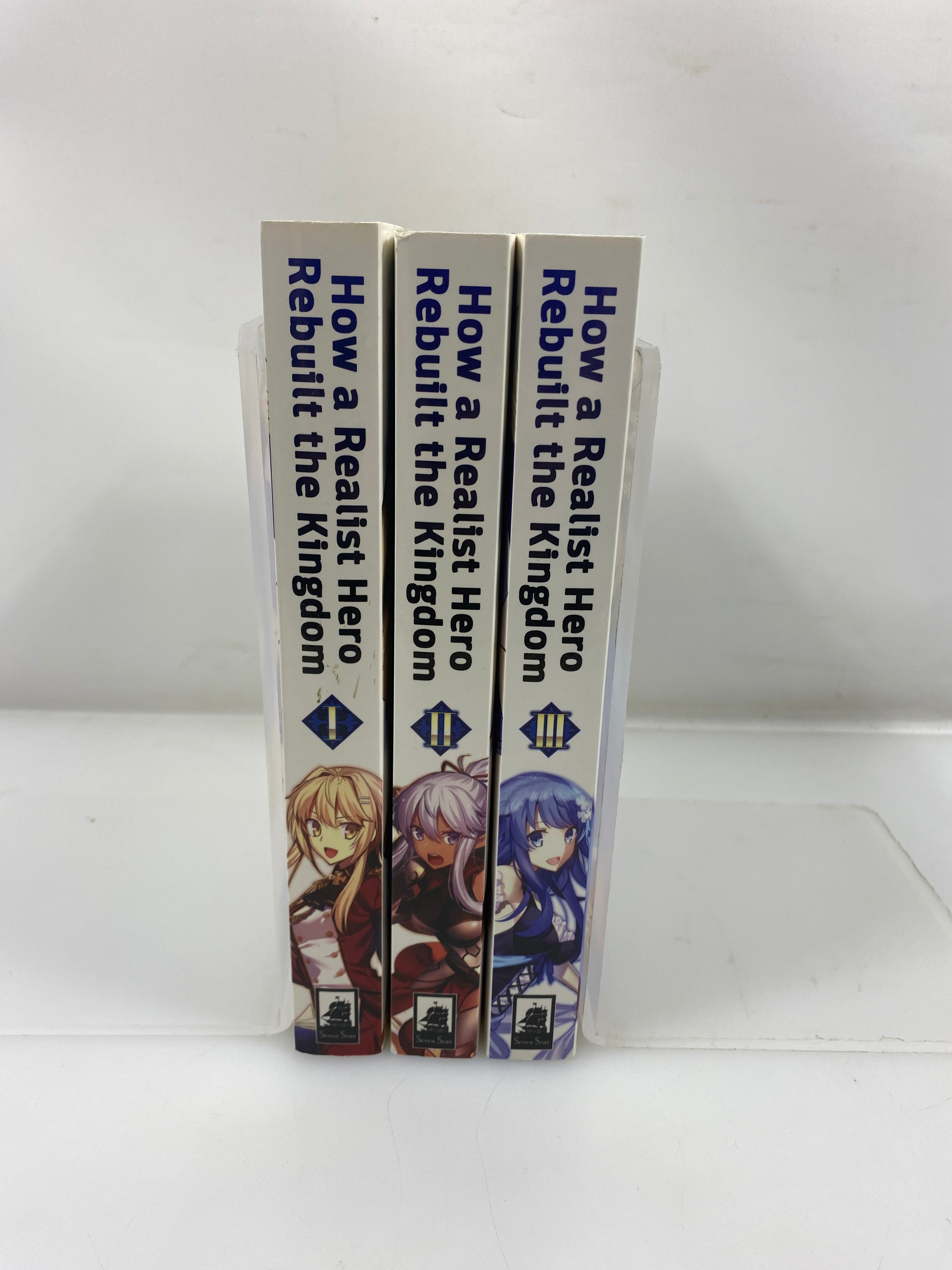 Lot of 3: How a Realist Hero Rebuilt The Kingdom Light novel, Vols 1,2,3 2016 SC