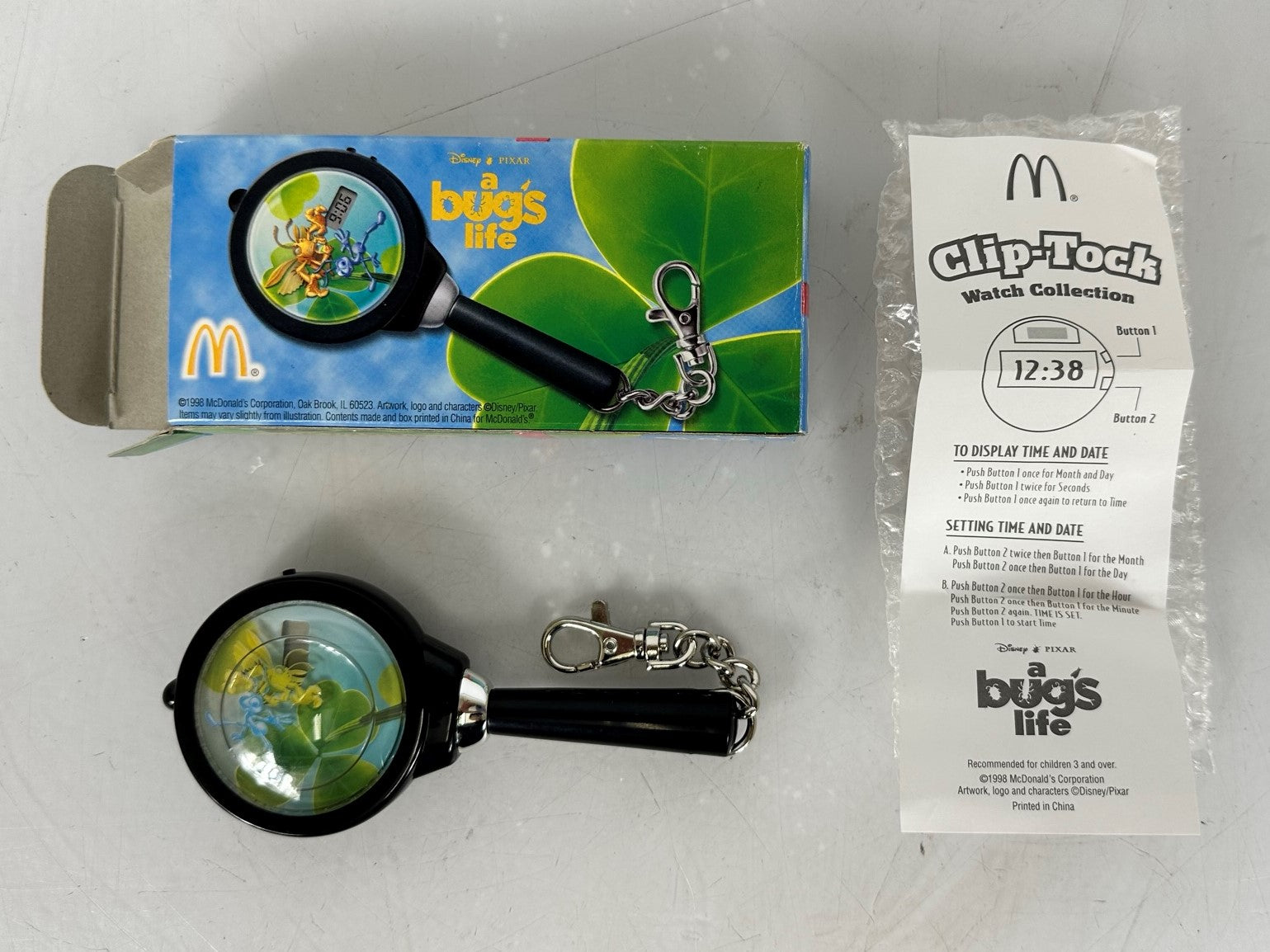Lot of 6 Vintage McDonald's x Pixar A Bug's Life Happy Meal Toys