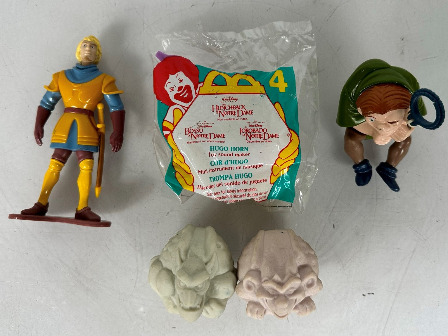 Lot of 5 Vintage McDonald's x Disney The Hunchback of Notre Dame Happy Meal Toys