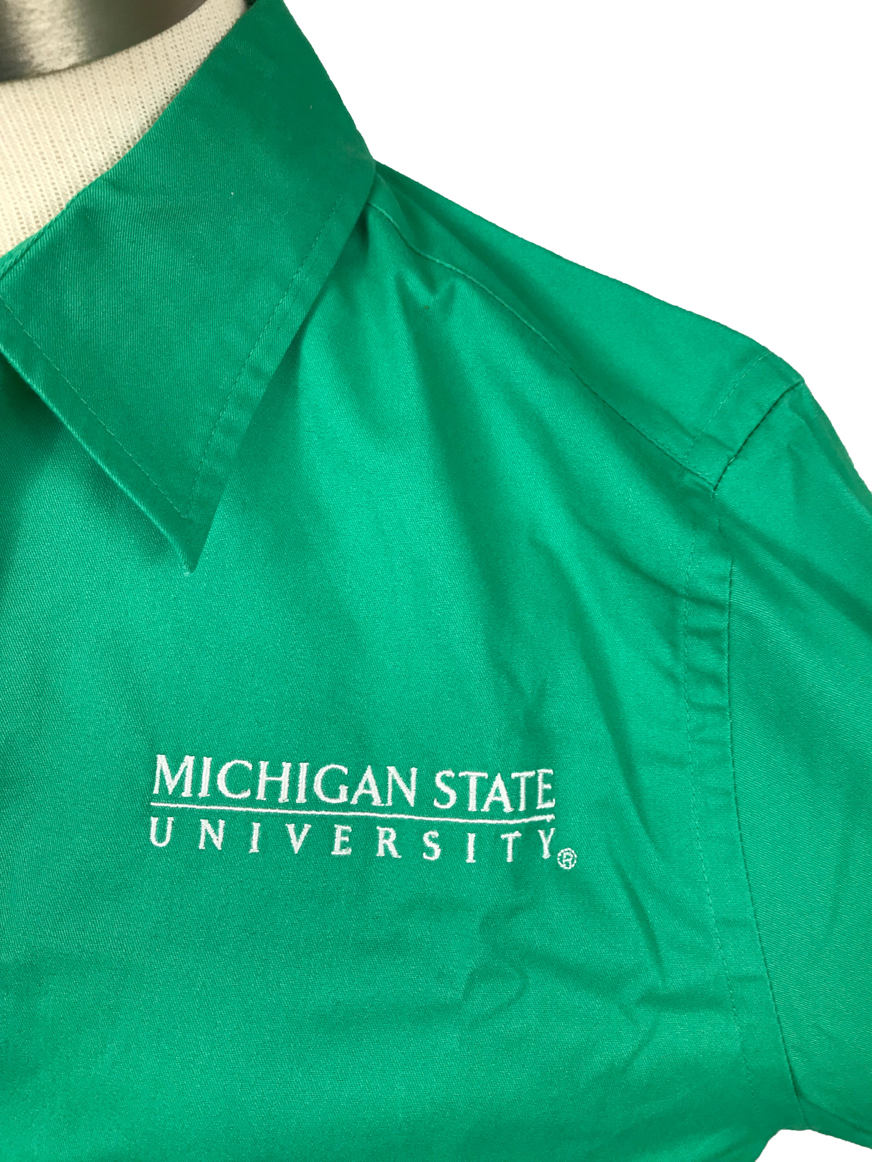 Michigan State University Green Button Down Shirt Women's Size M