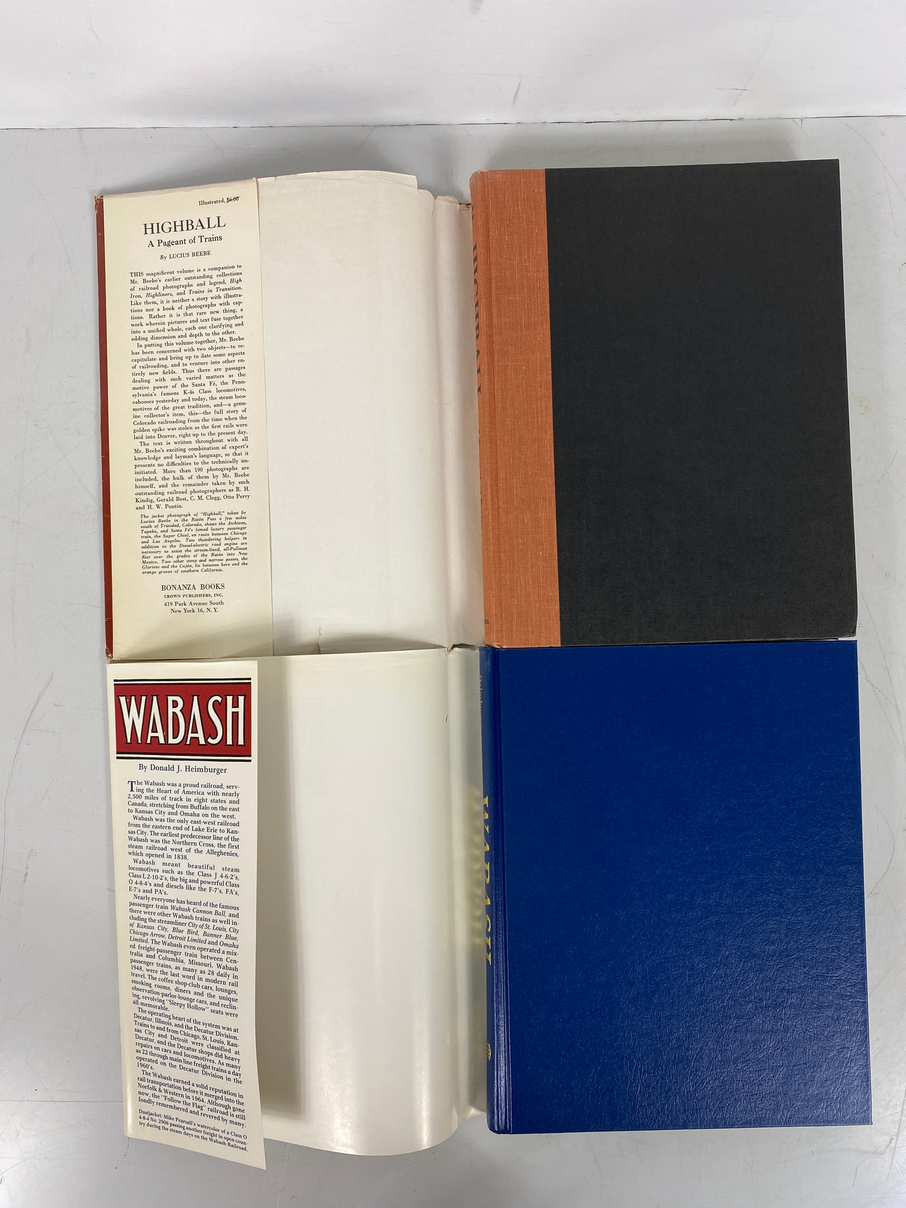 Lot of 2: Highball A Pageant of Trains (Beebe)/Wabash (Heimburger) HCDJ