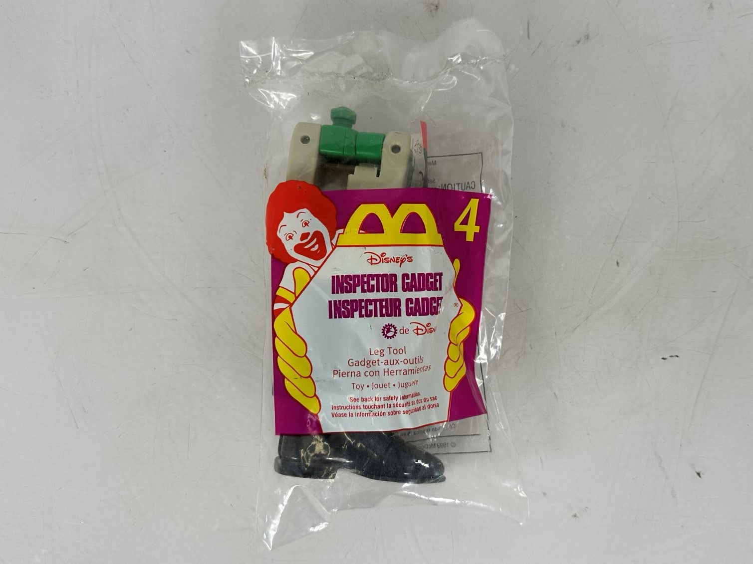 Vintage McDonald's x Disney Inspector Gadget Happy Meal Toy *Sealed*