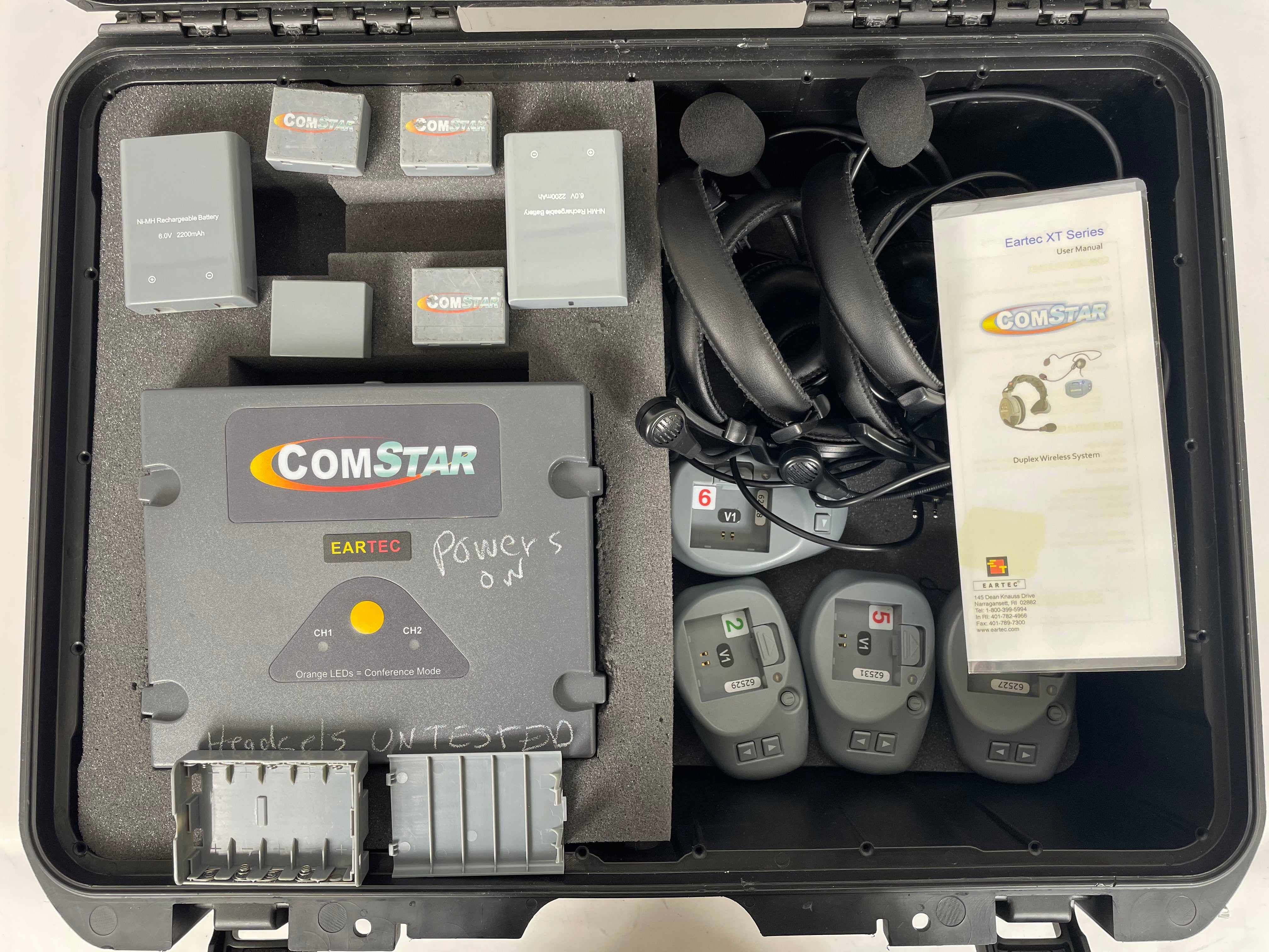 Eartech PRO2000 Comstar Wireless Intercom Base Station and Headsets