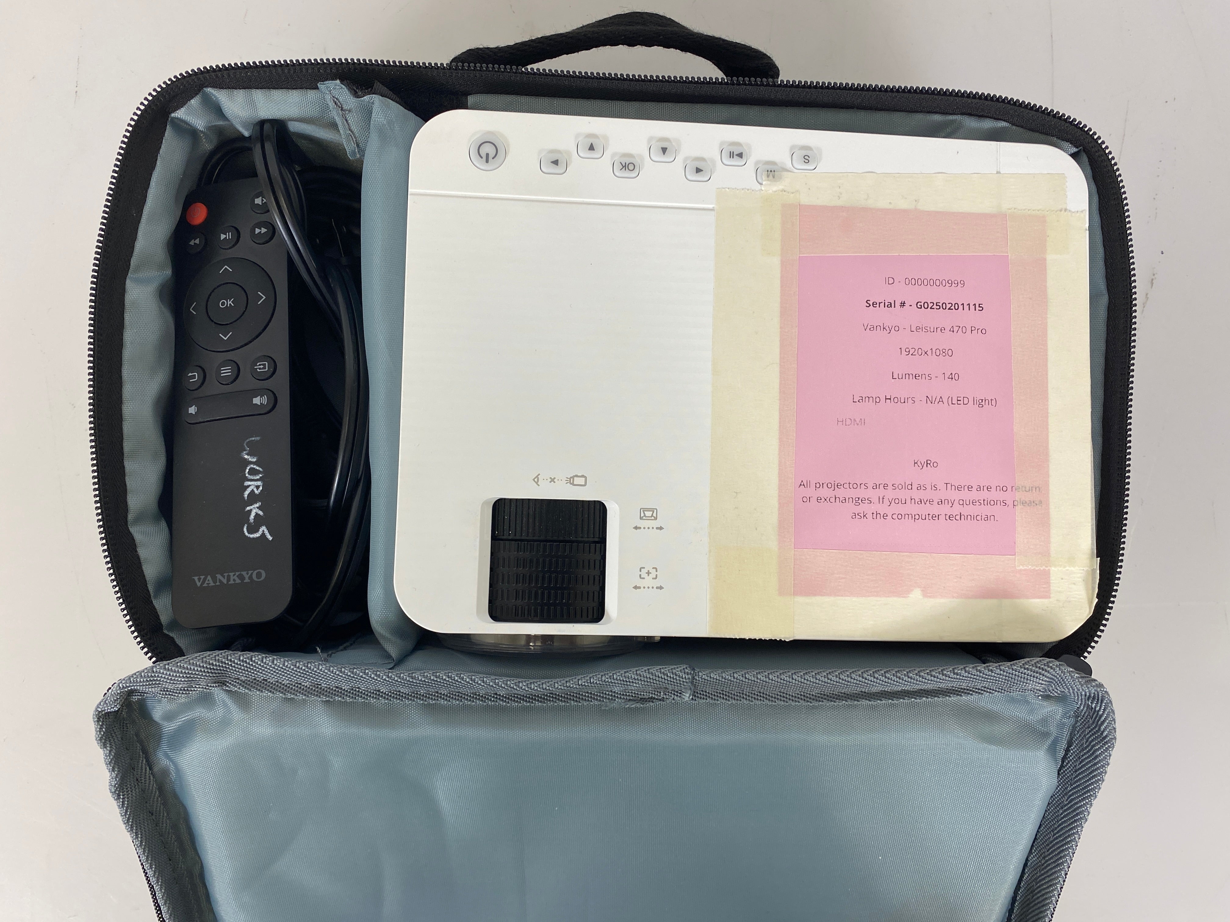 VANKYO Leisure 470 Pro Native 1080P Wireless Single LCD Mini Projector w/ Bag