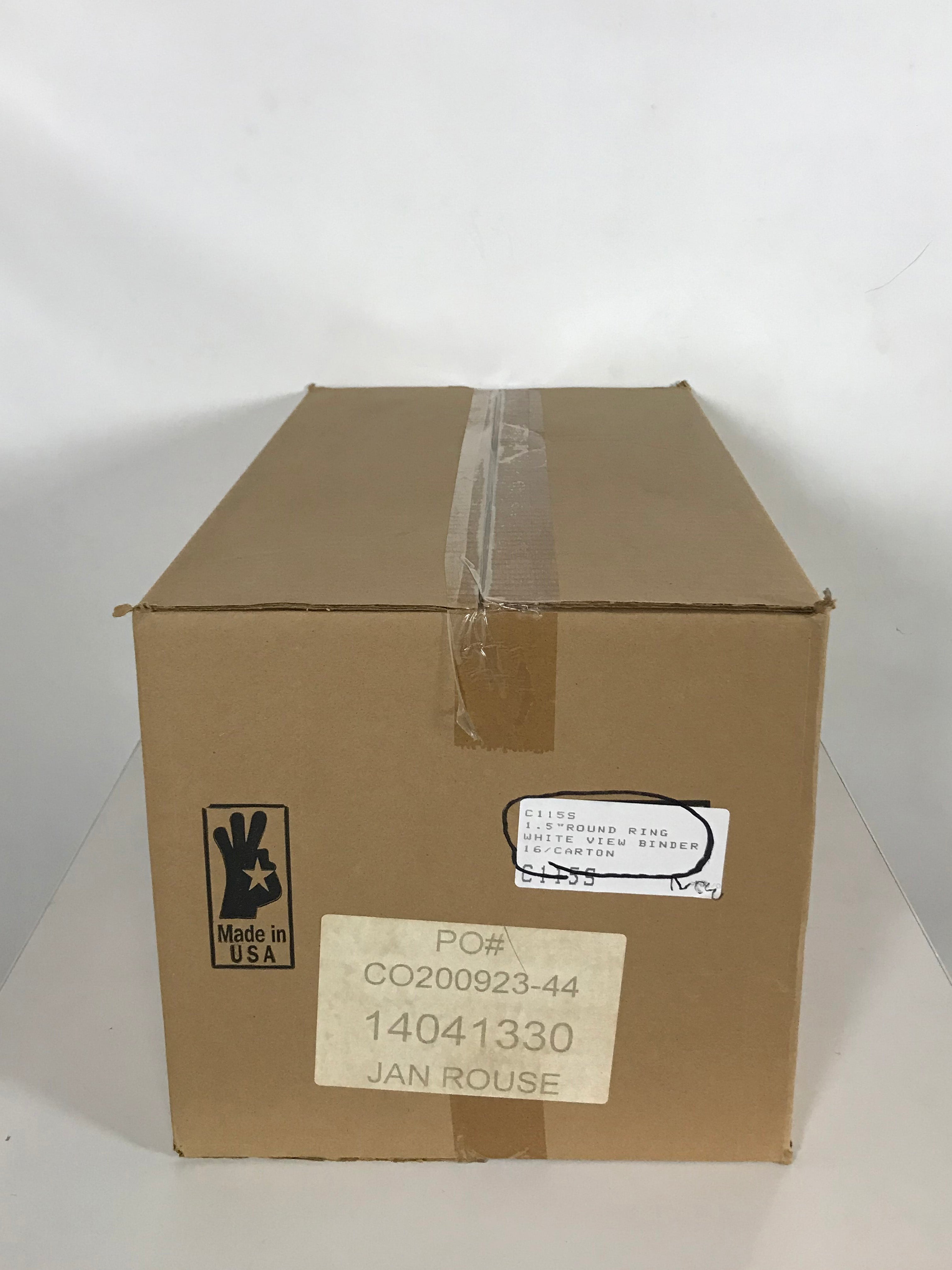 Box of 14 White 1.5" 3-Ring Binders