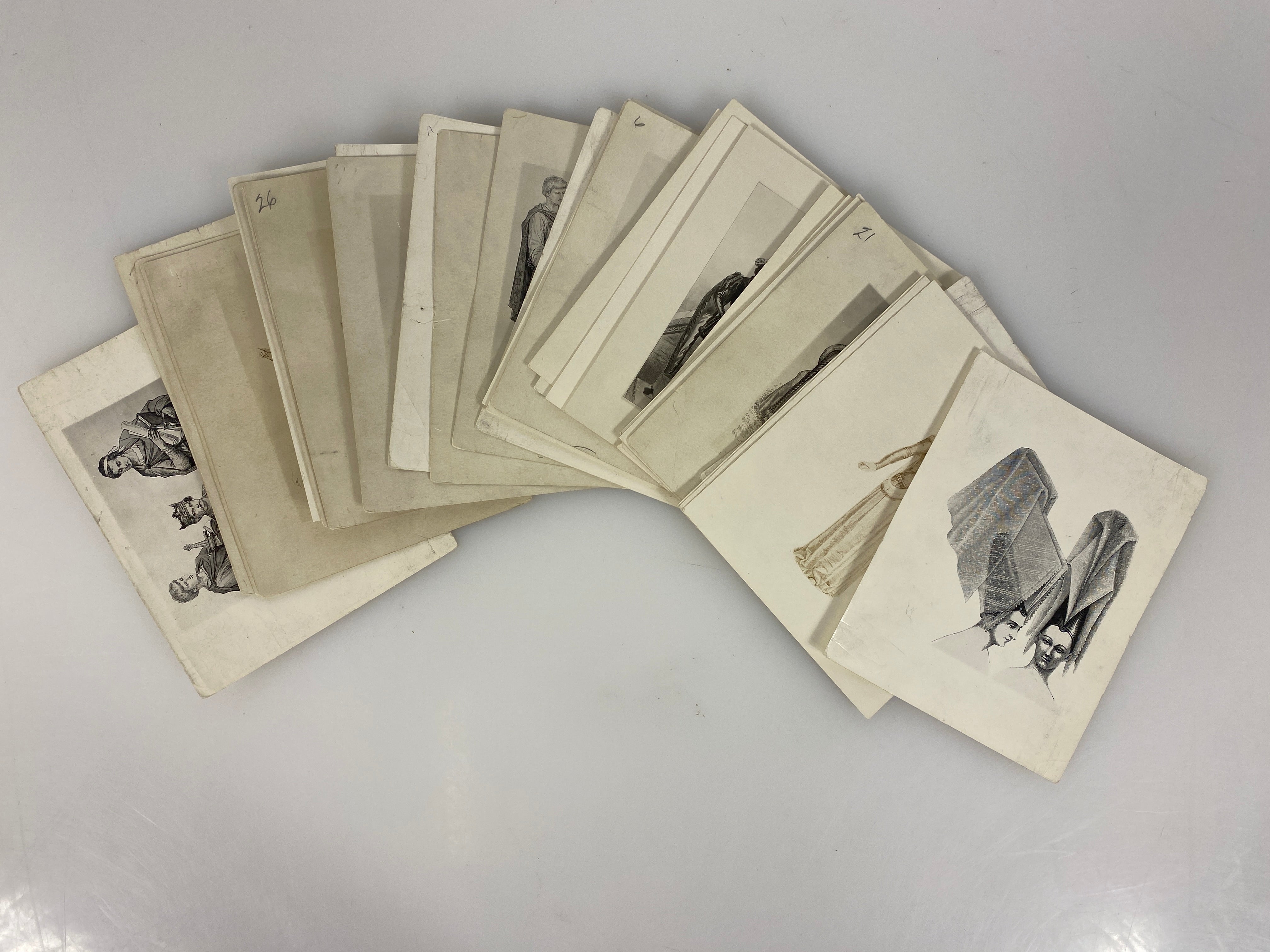 Lot of 30+ Vintage Historical Fashion Cards