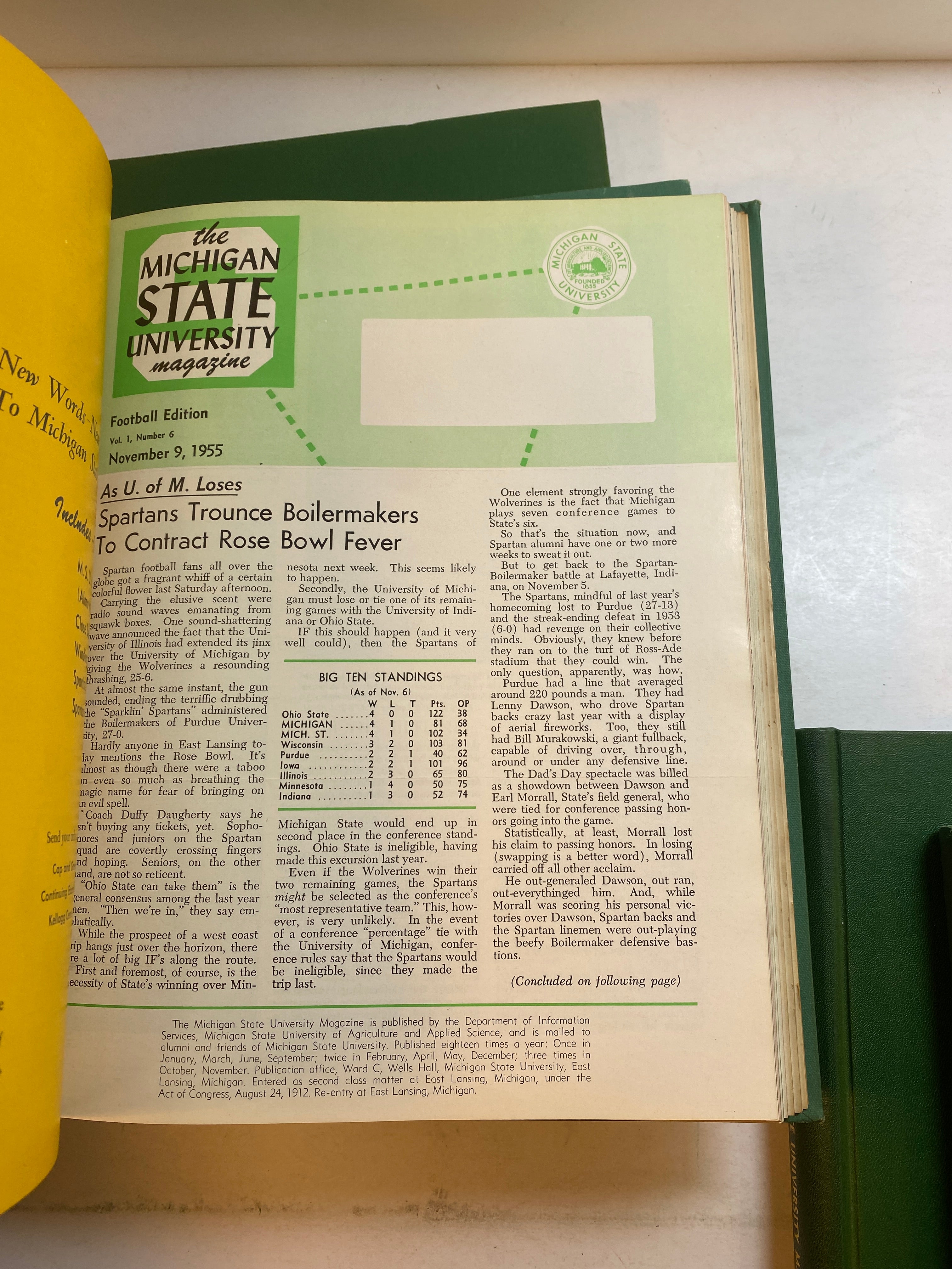 MSU Alumni Magazine Library Bound Complete Years 1955-1960