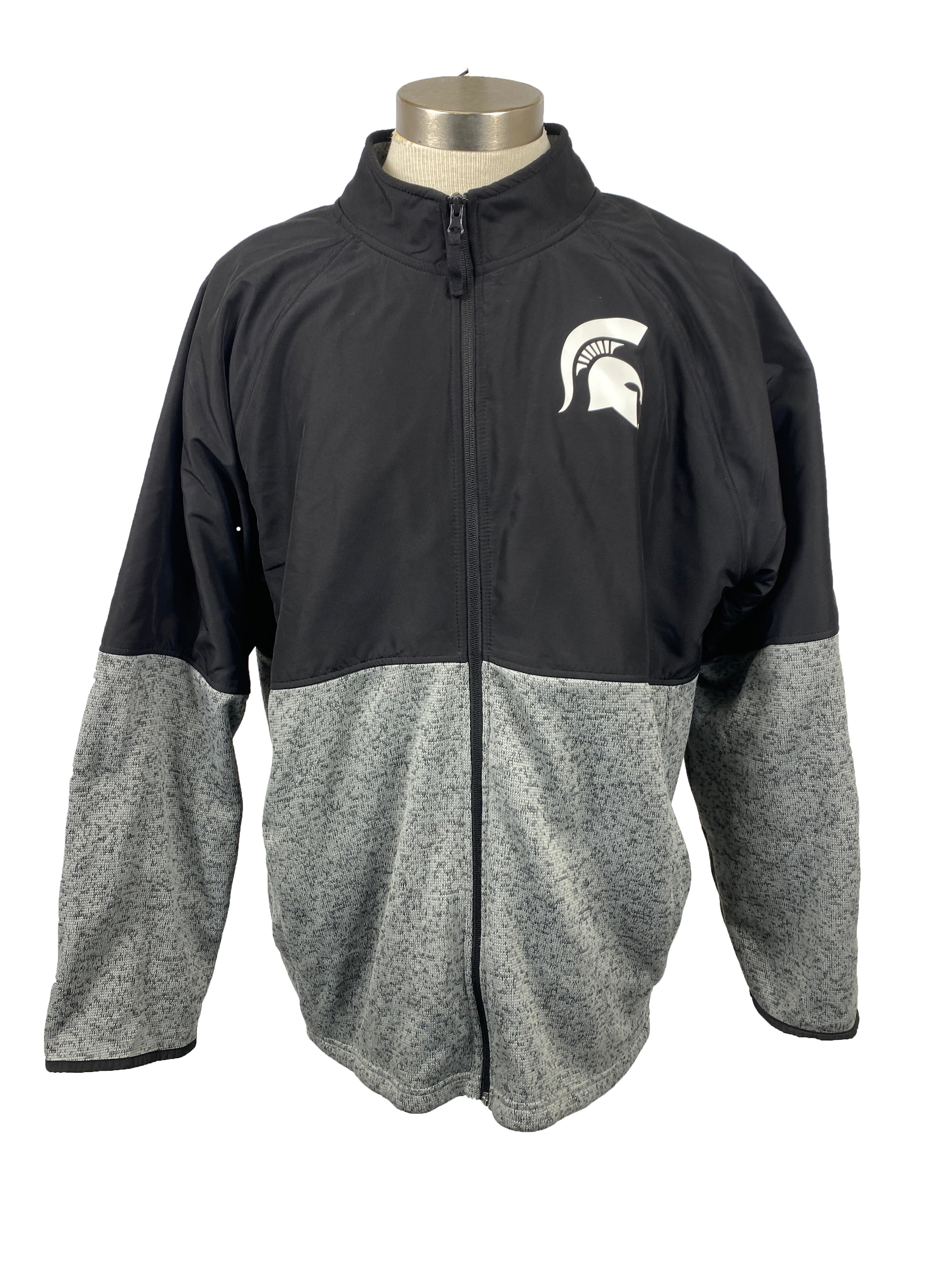 Gray and Black Michigan State Jacket Unisex Size 2XL
