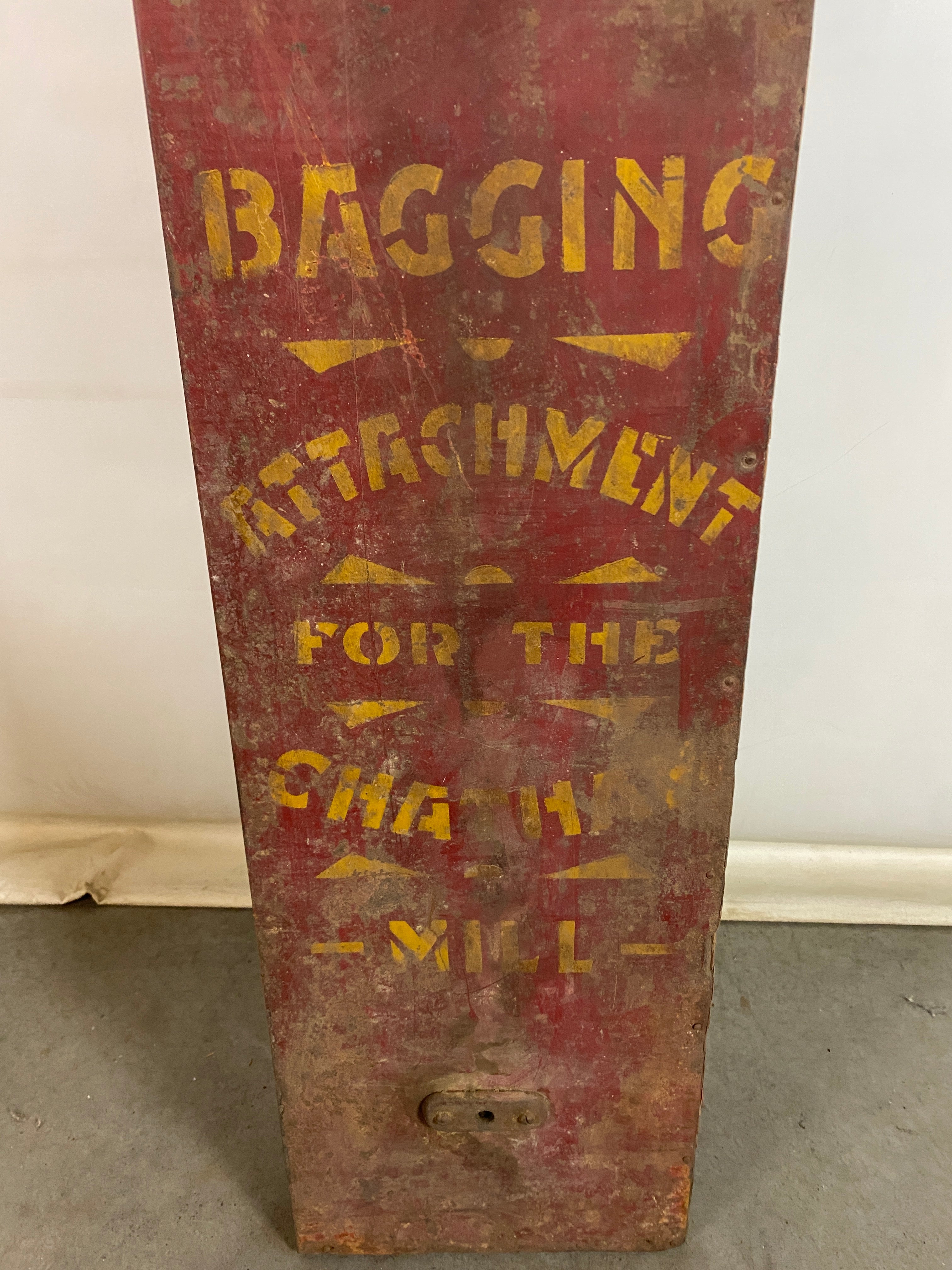 Antique Bagging Attachment for the Chatham Mill PAT'D Aug. 18, 1893