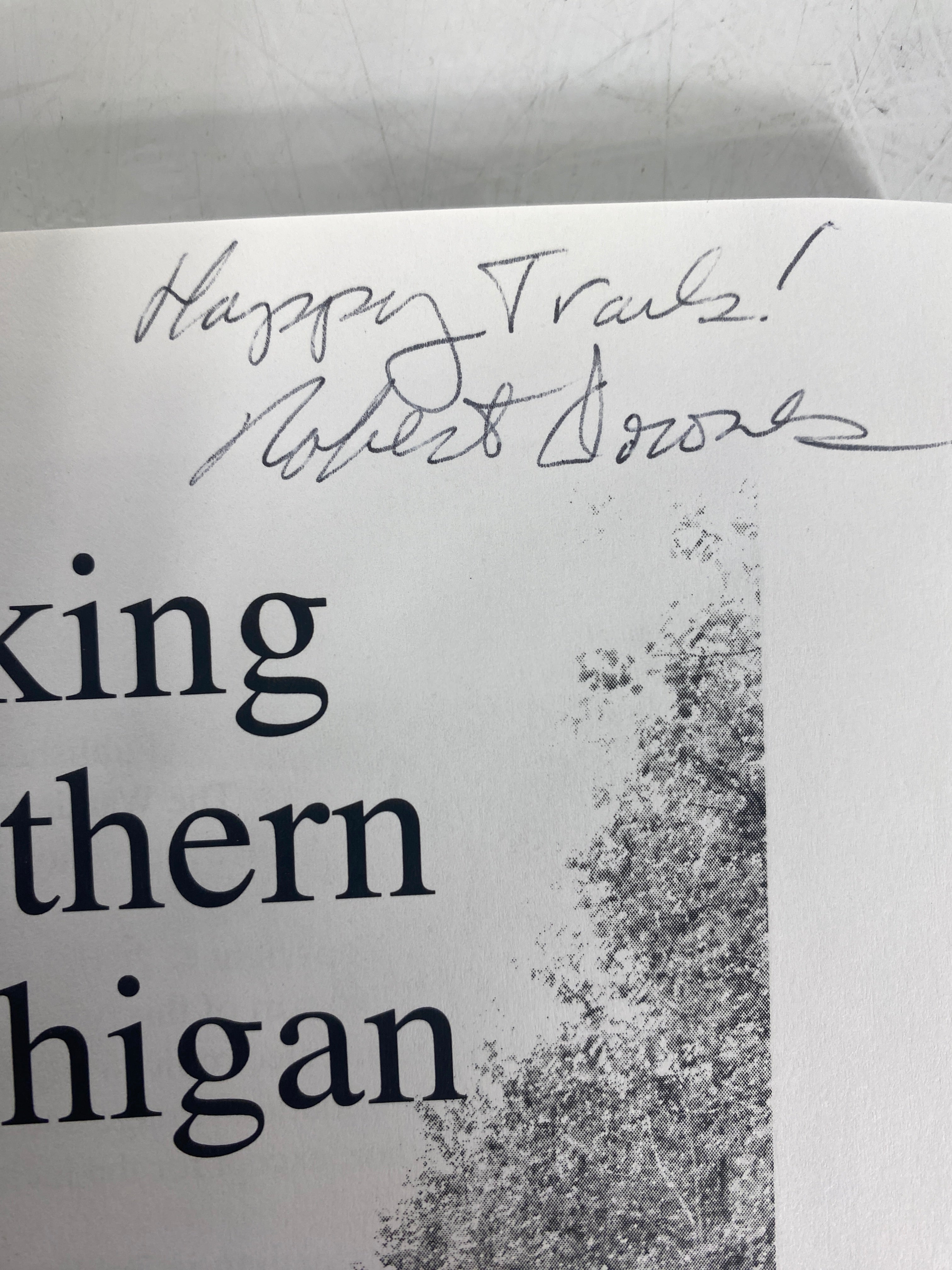 Biking Northern Michigan Robert Downes Paperback Book *signed*