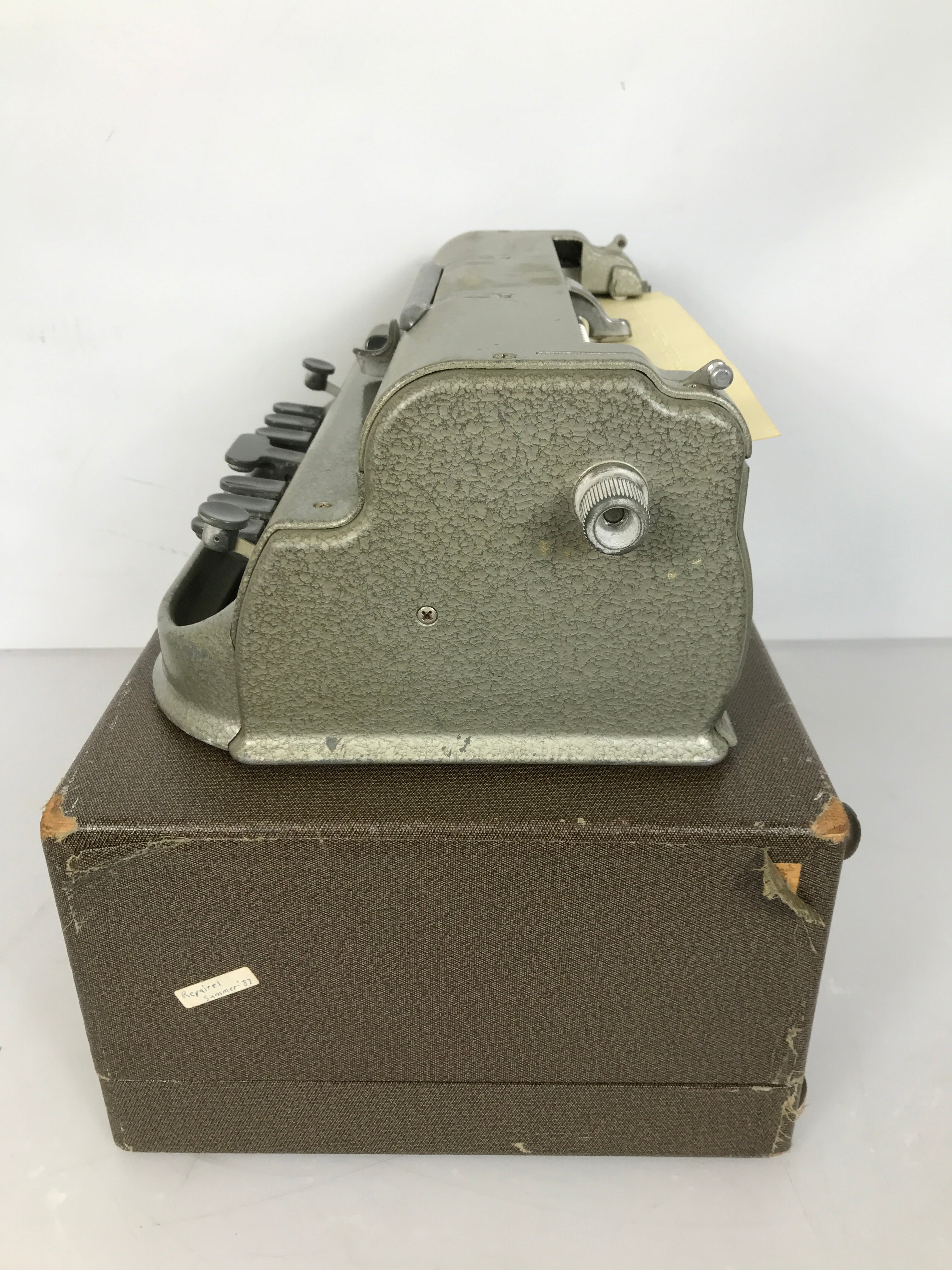 Vintage Perkins Brailler Machine Typewriter with Original Case Hammertone