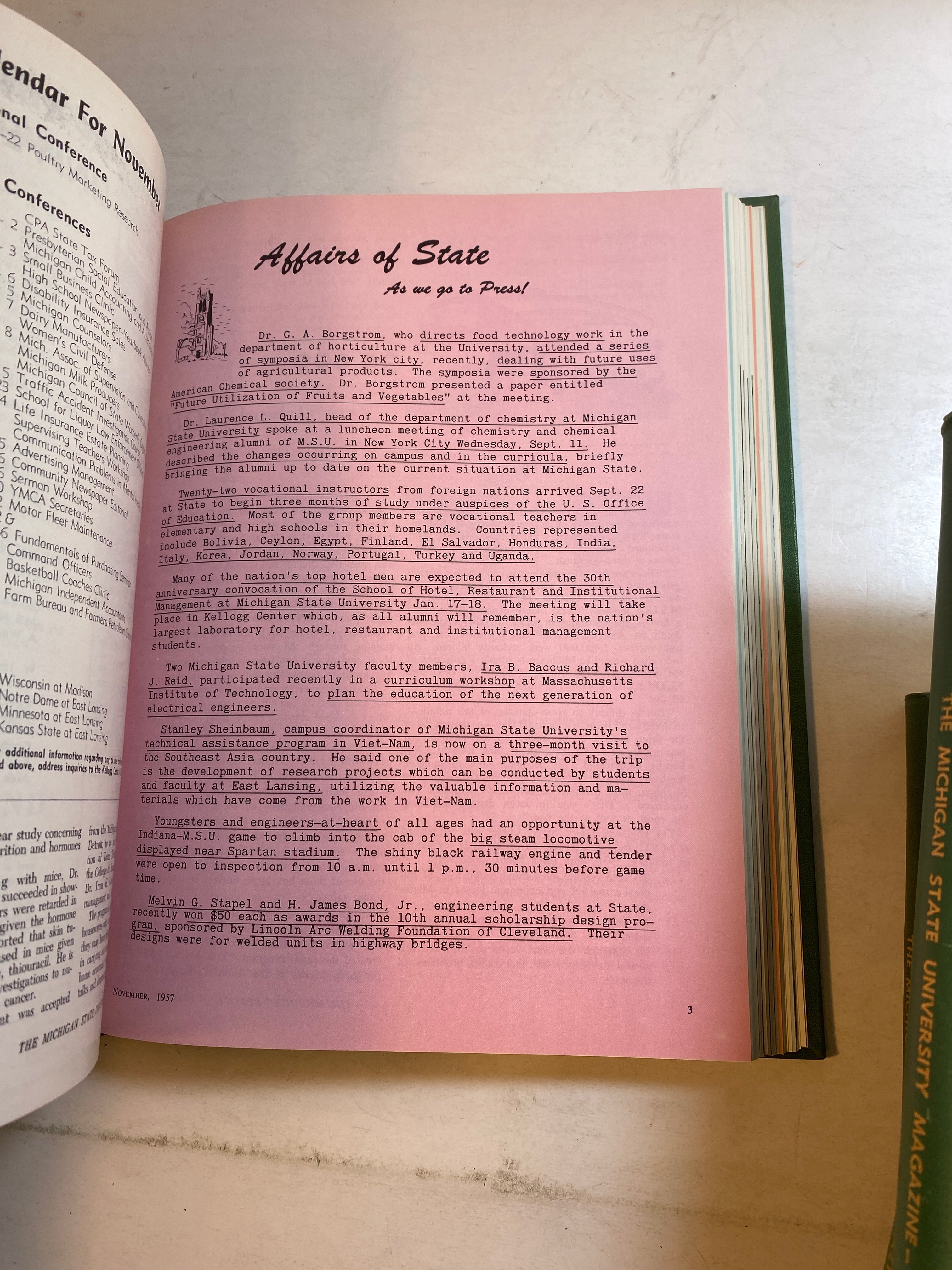 MSU Alumni Magazine Library Bound Complete Years 1955-1960