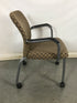 Tan and Brown Patterned Rolling Chair