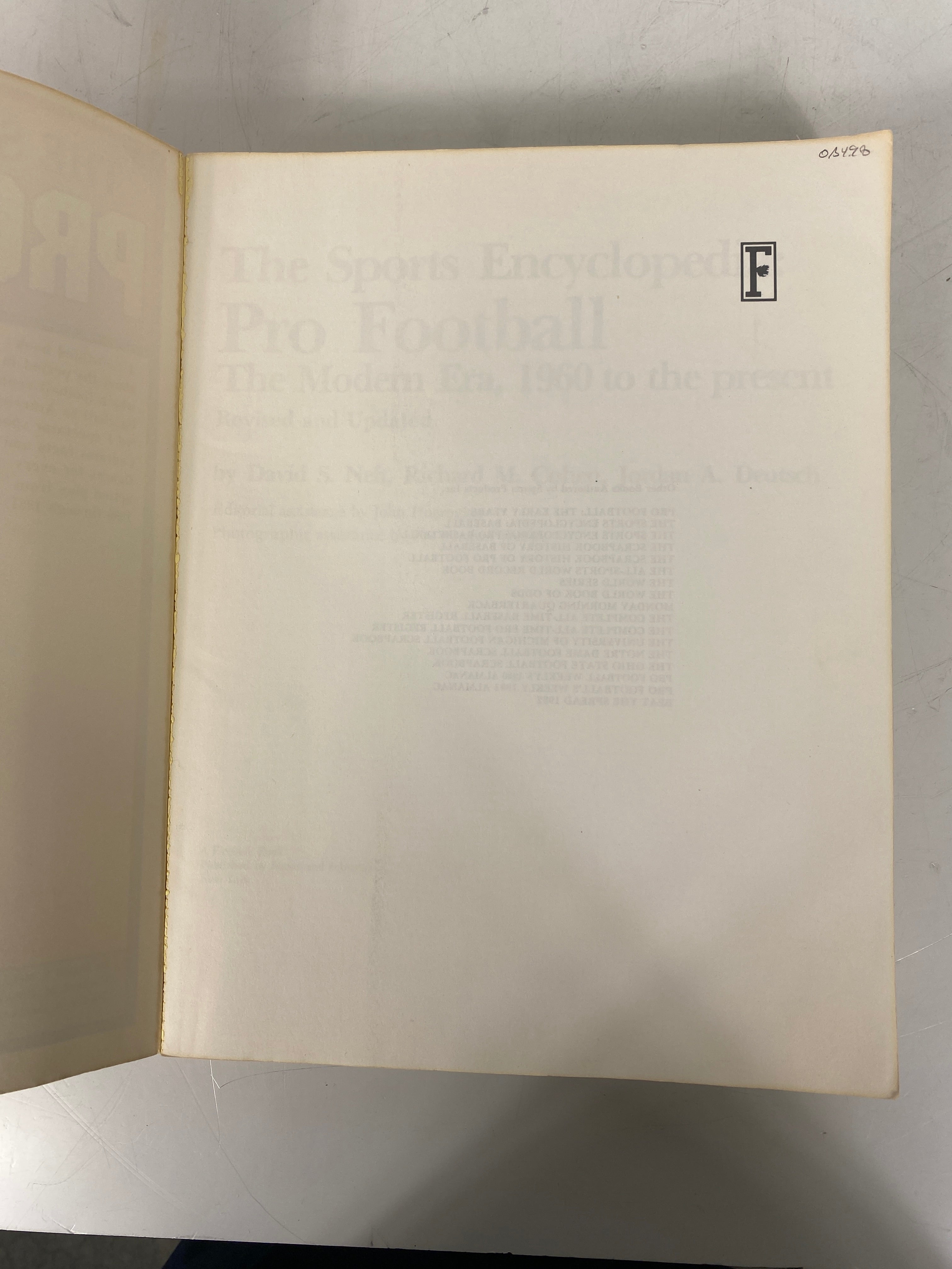 The Sports Encyclopedia: Pro Football David Neft 1960-1981