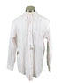 Johnny Kent White Striped Button-down Shirt Men's Size L