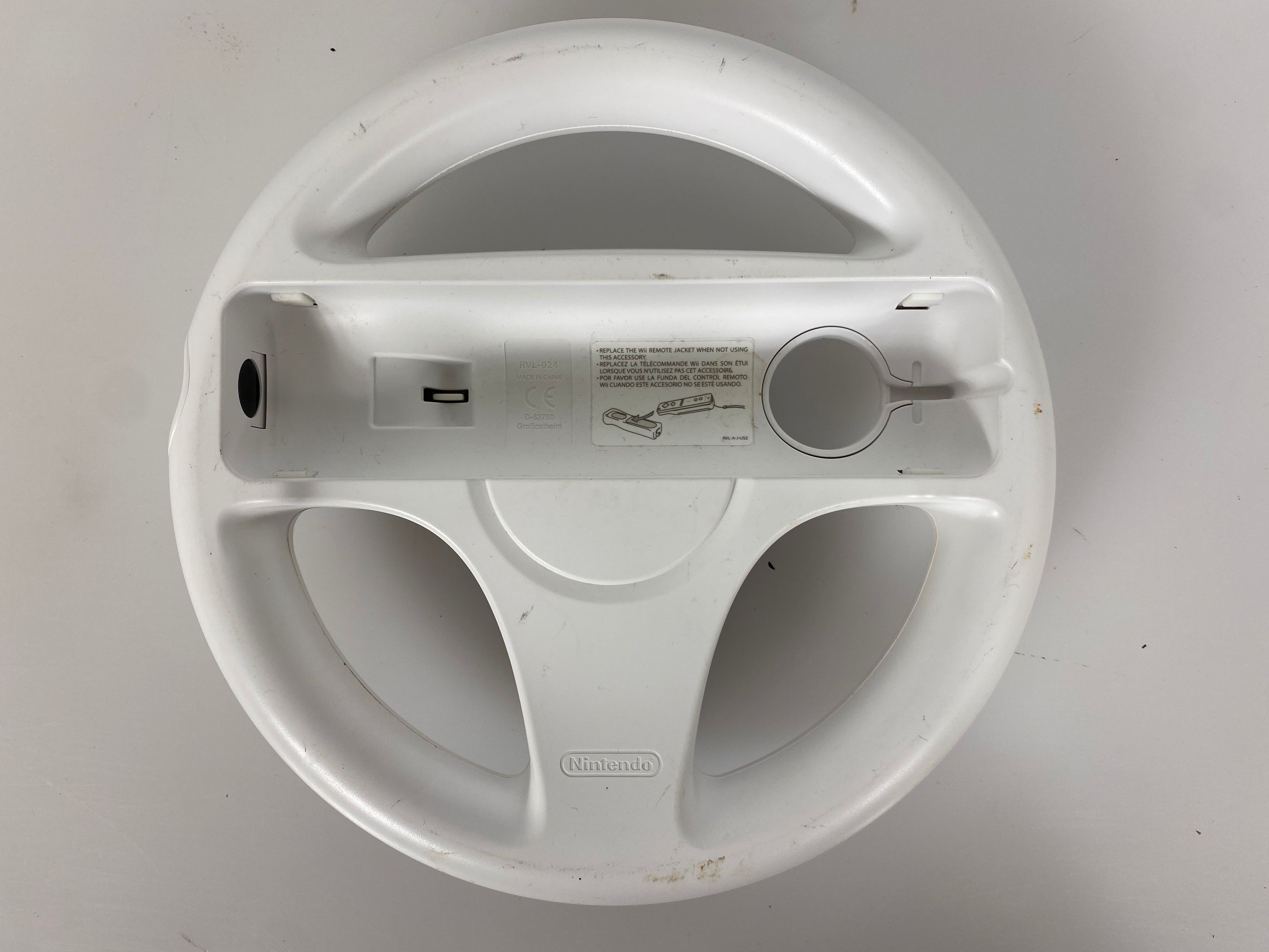 Nintendo Wii White Mario Kart Racing Steering Wheel RVL-024