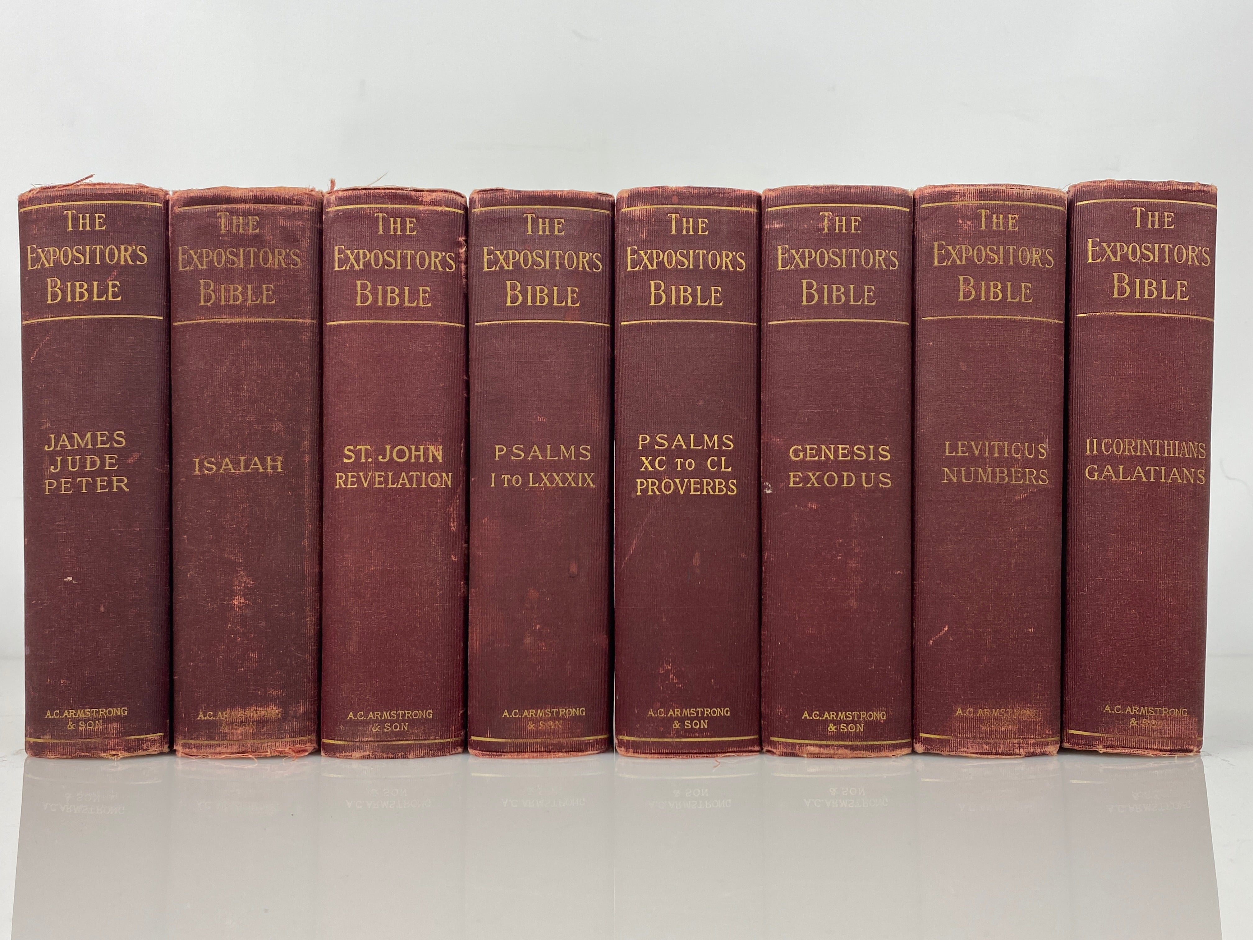 Lot of 8: The Expositor's Bible 1903 Antique A.C. Armstrong & Son HC