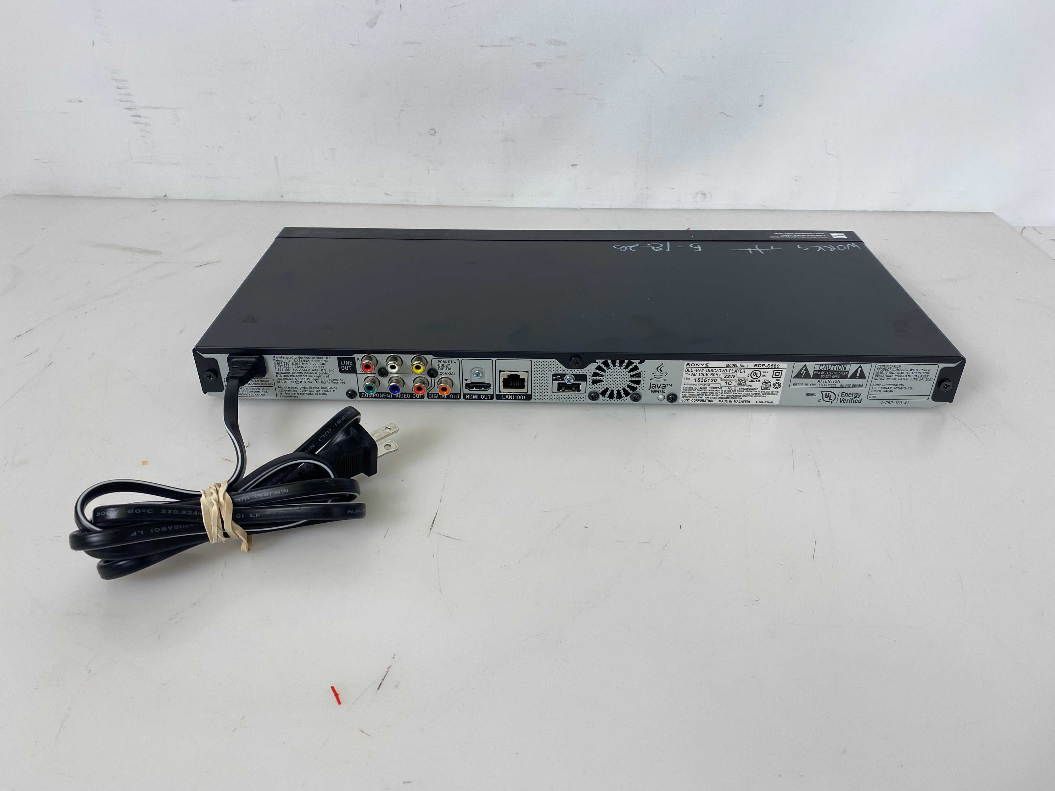 Sony BDP-S580 Blu-Ray Player