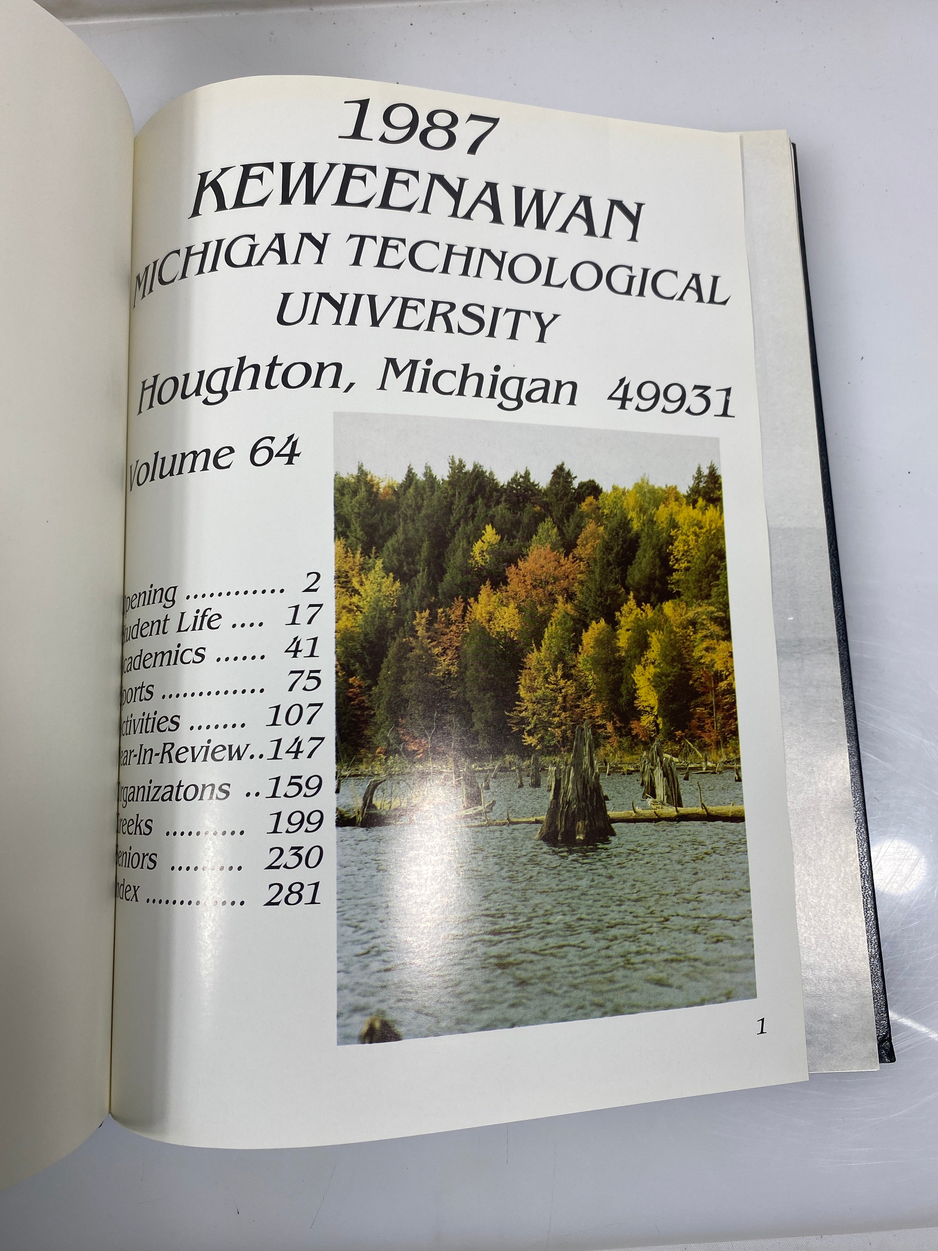 1988 Michigan Technological University Yearbook "Keweenawan" HC