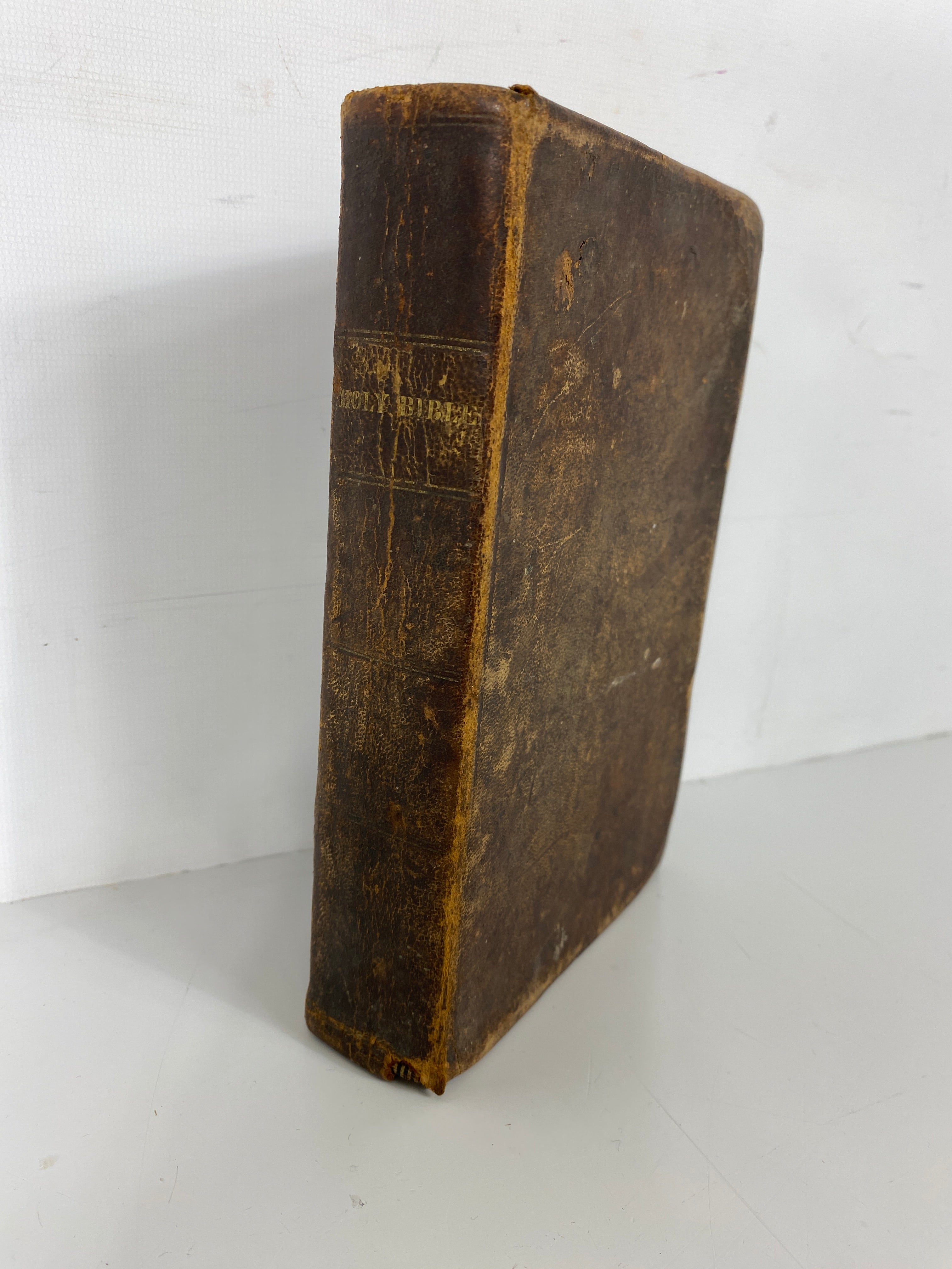 The Holy Bible Stereotype Edition 1837 Antique Leather Bound